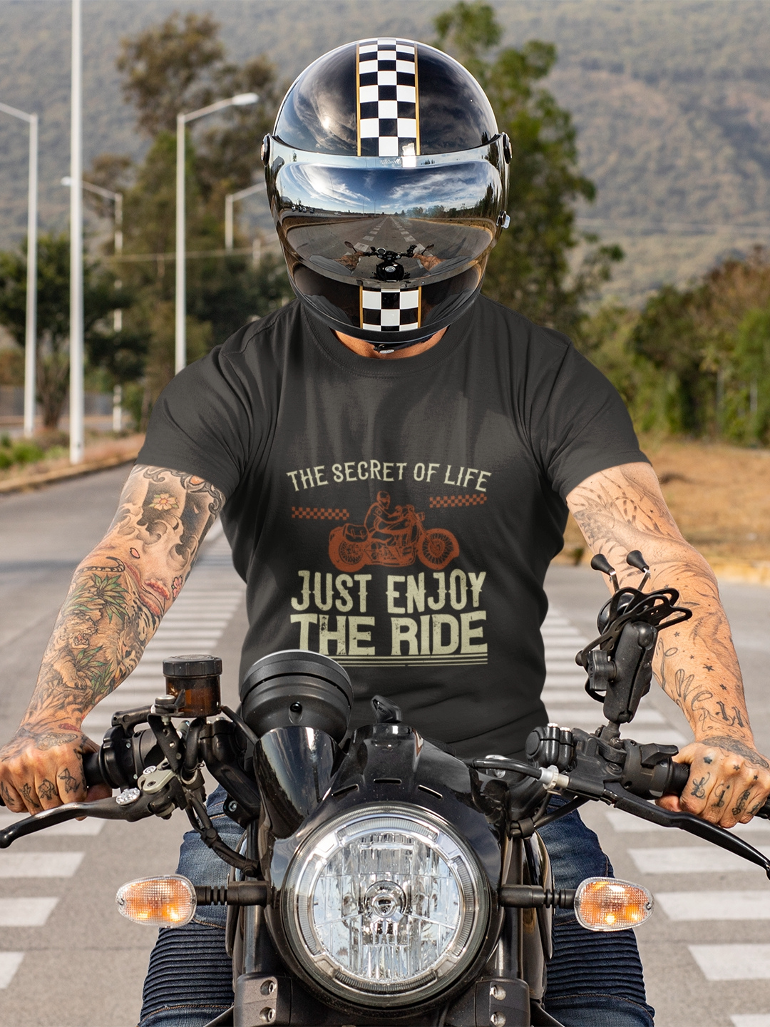 Just Enjoy The Ride Men's Printed T-shirt -