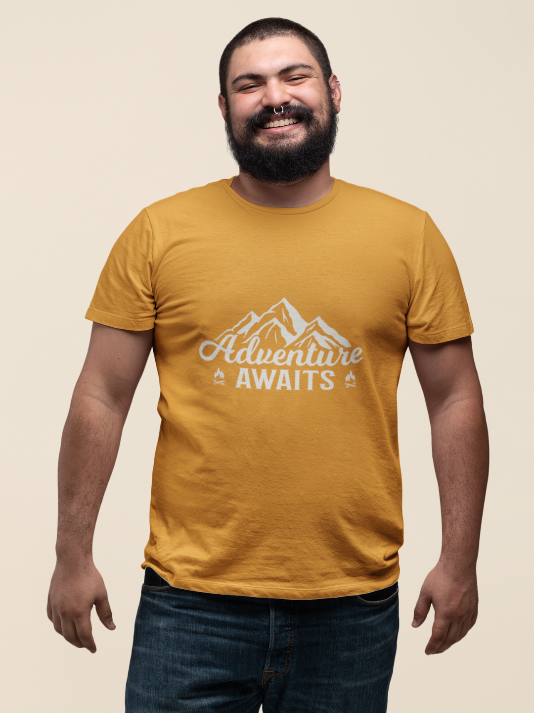 Adventure Awaits Men's Printed T-shirt -