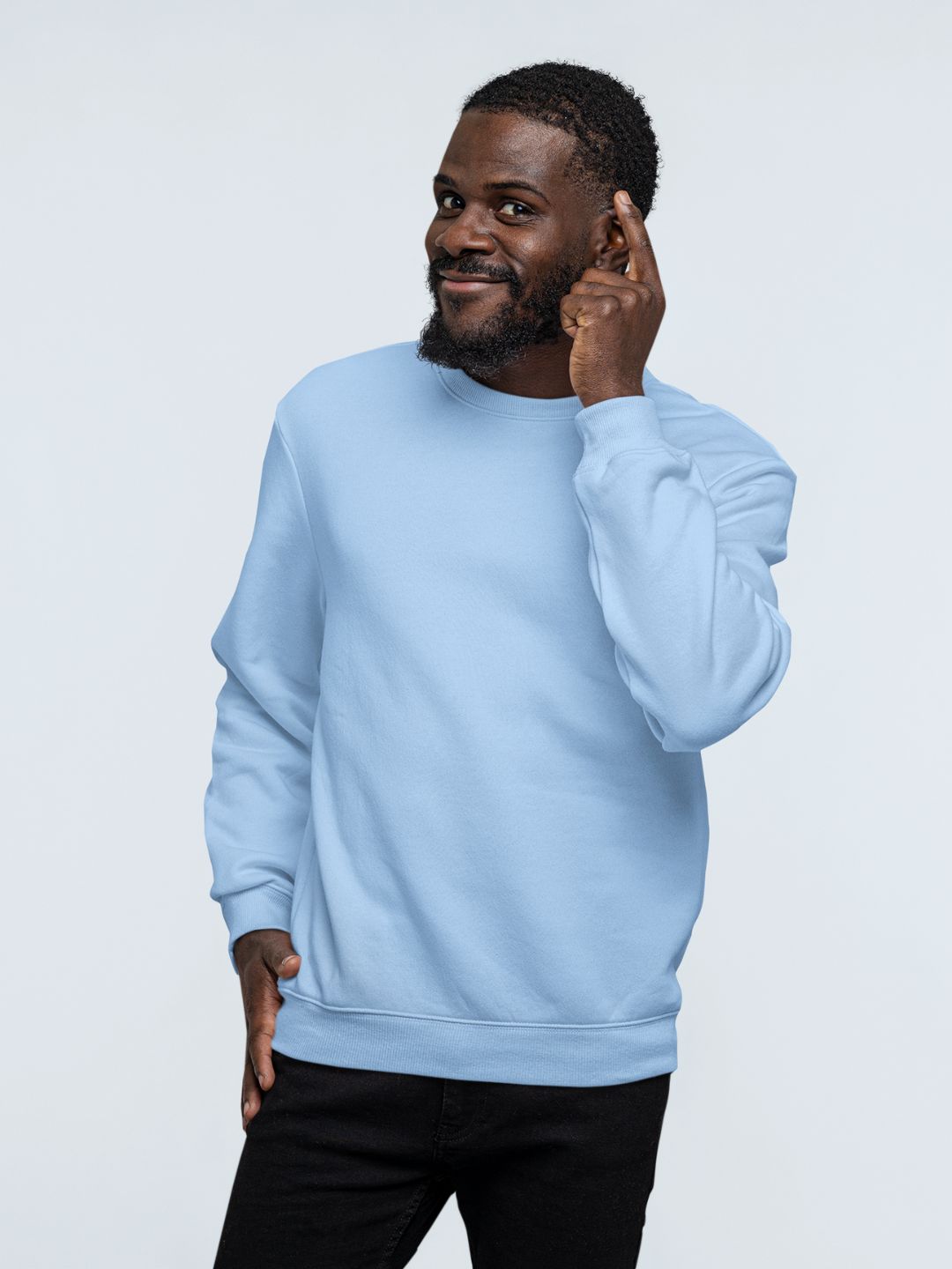 Baby Blue Unisex Plain Sweatshirt -