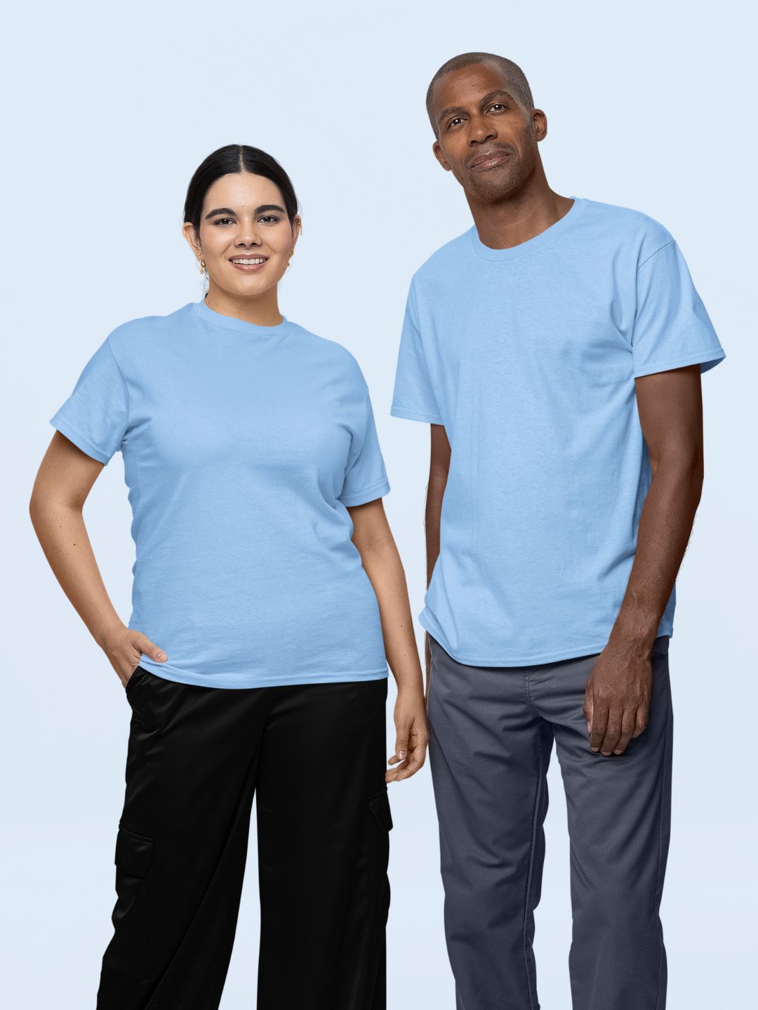 Baby Blue Unisex Plain T-Shirt -