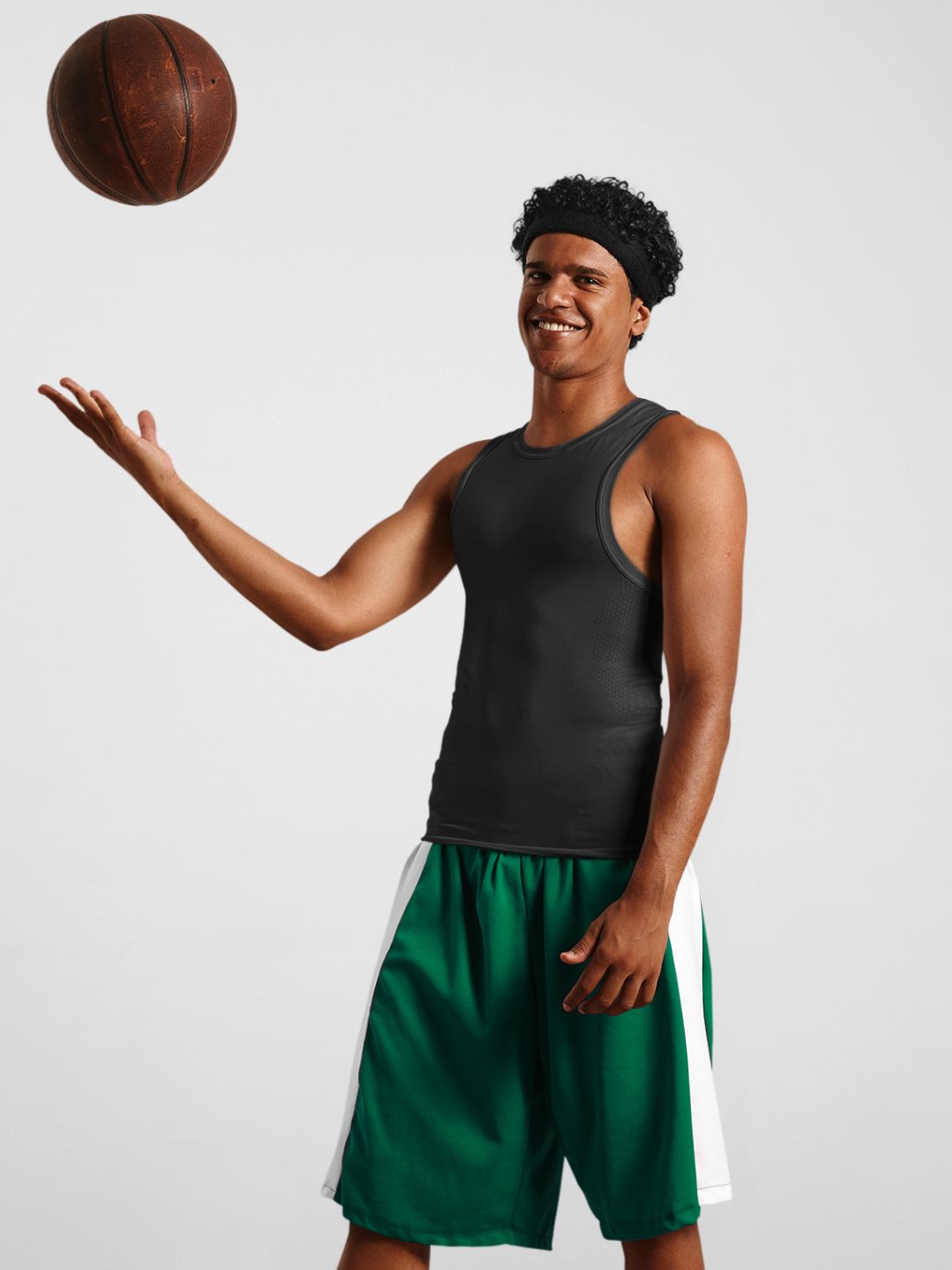 Black Men’s Plain Gym Vest -