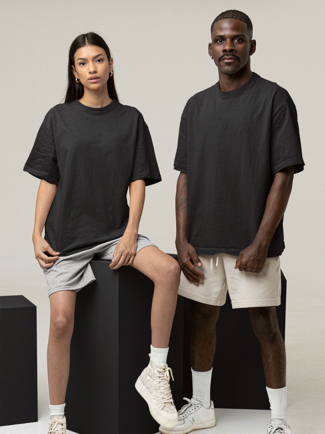 Black Unisex Oversized Classic T-Shirt -