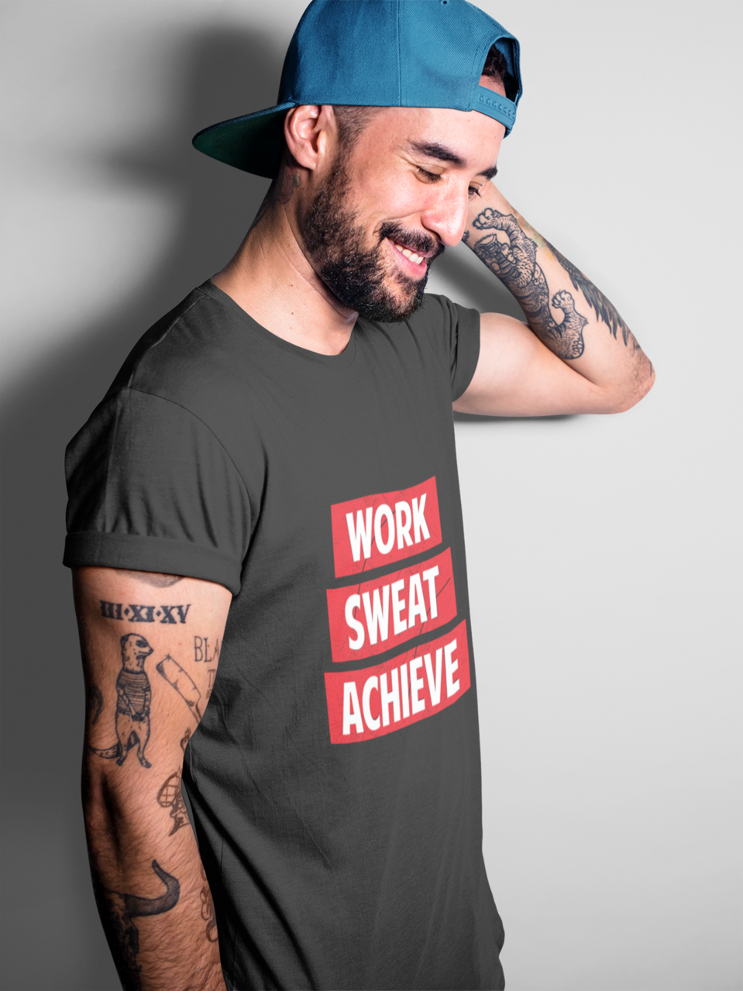 Work Sweat Achieve Men's Printed T-shirt -