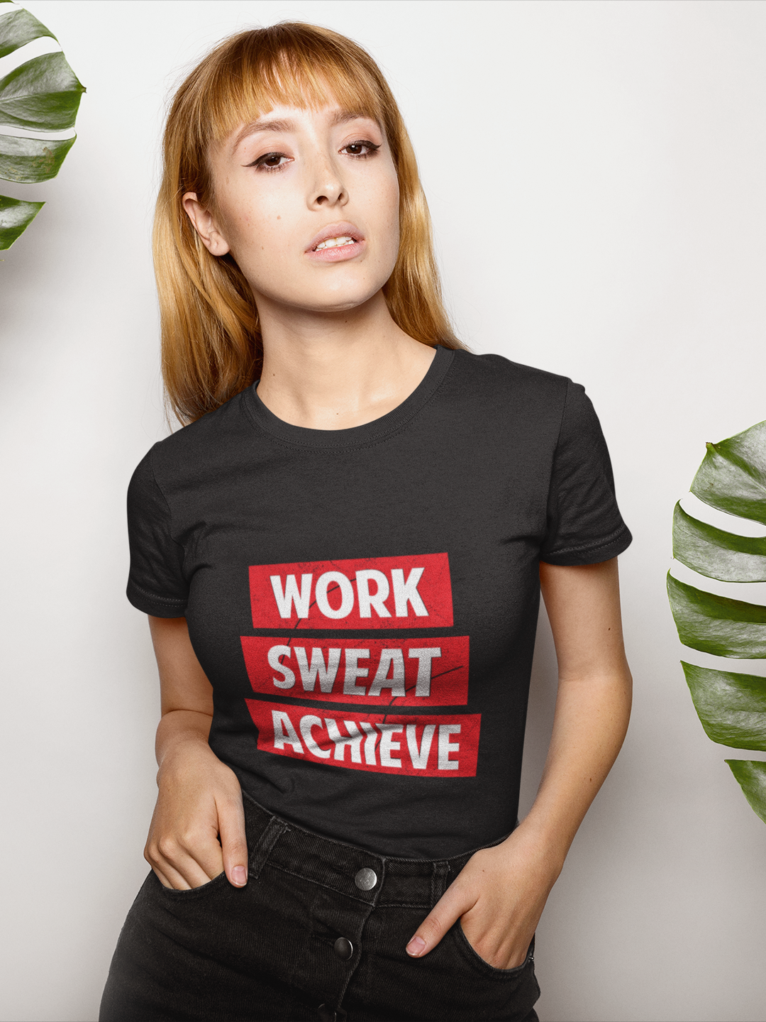 Work Sweat Achieve Women's Printed T-shirt -