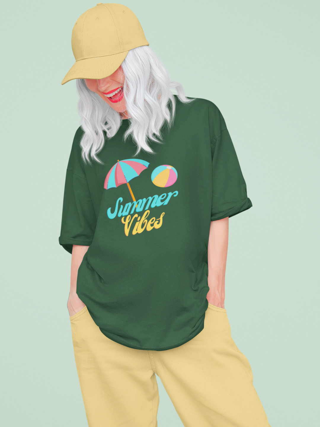 Summer Vibes Oversized Unisex Printed T-shirt -