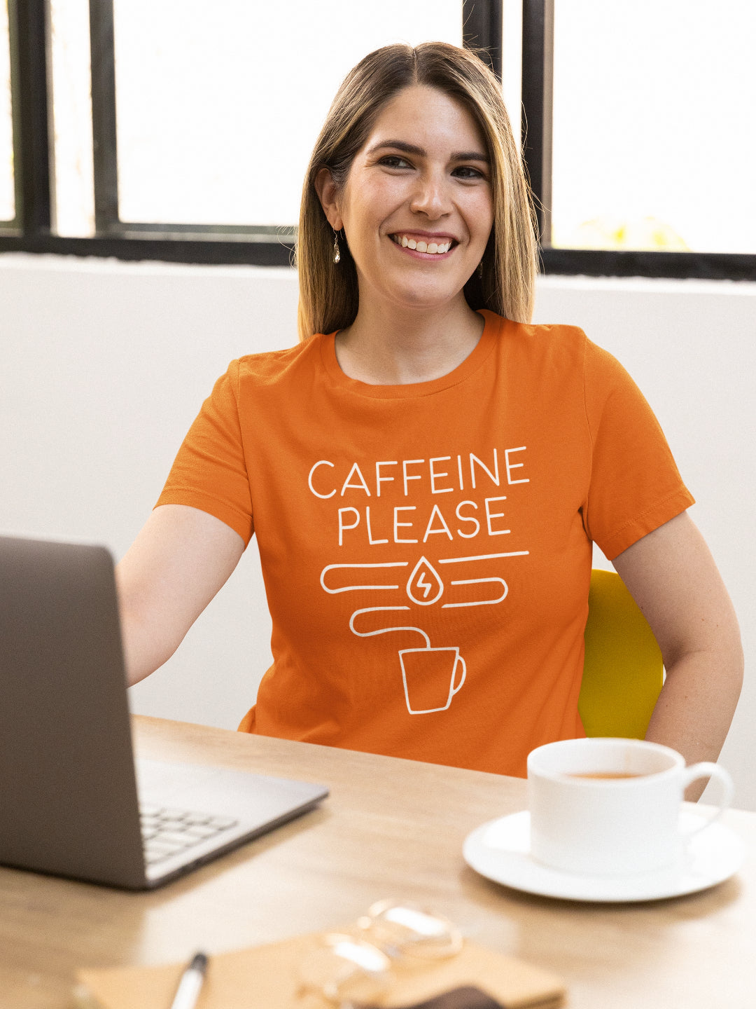 Caffeine Please Women's Printed T-shirt -