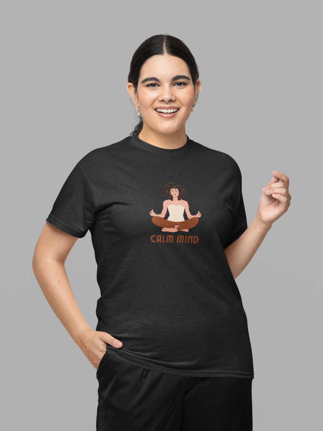 Calm Mind Women's Printed T-shirt -