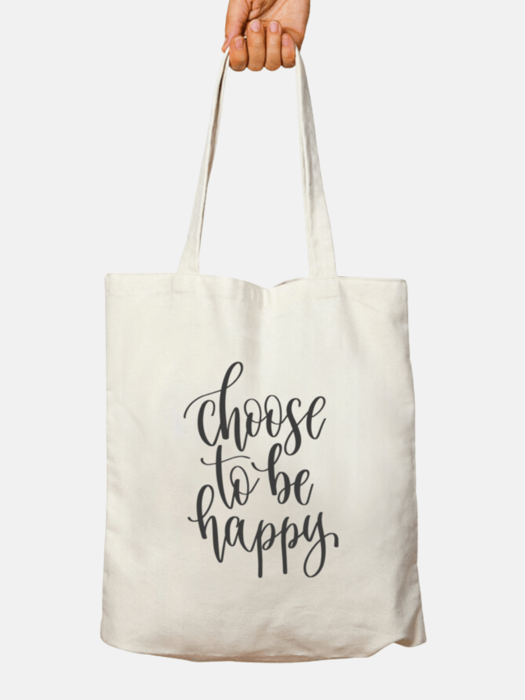 Choose To Be Happy Canvas Tote Bag -