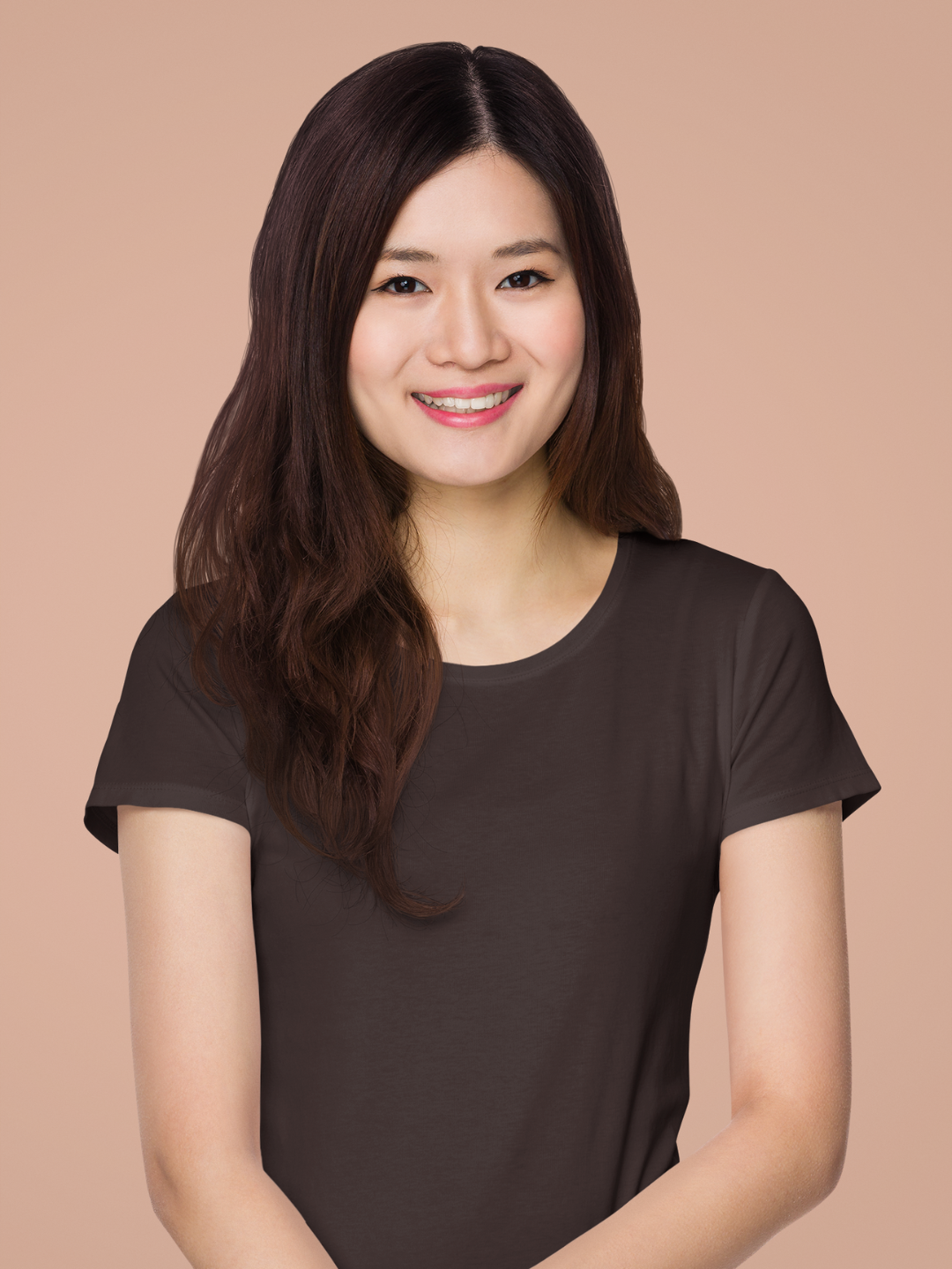 Coffee Brown Women’s Round Neck Half Sleeves Plain T-shirt -