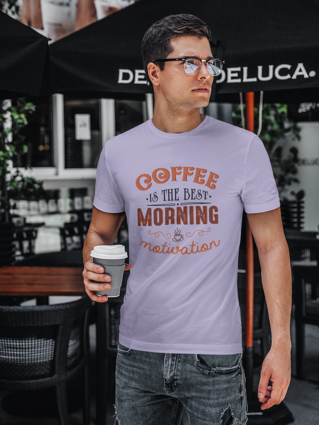 Coffee Is The Best Morning Motivation Men's Printed T-shirt -