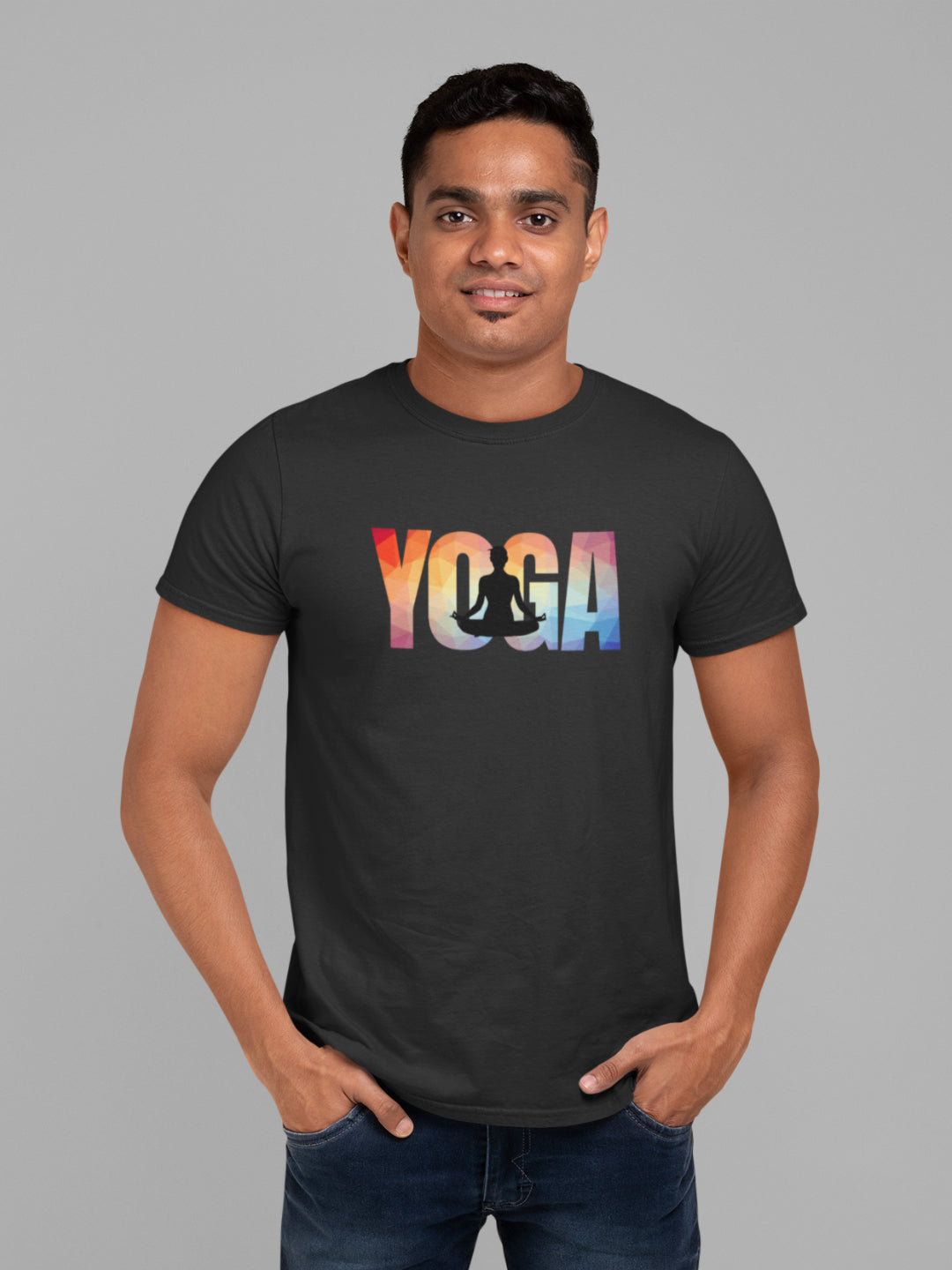 Colorful Abstract Yoga Unisex Printed T-shirt -