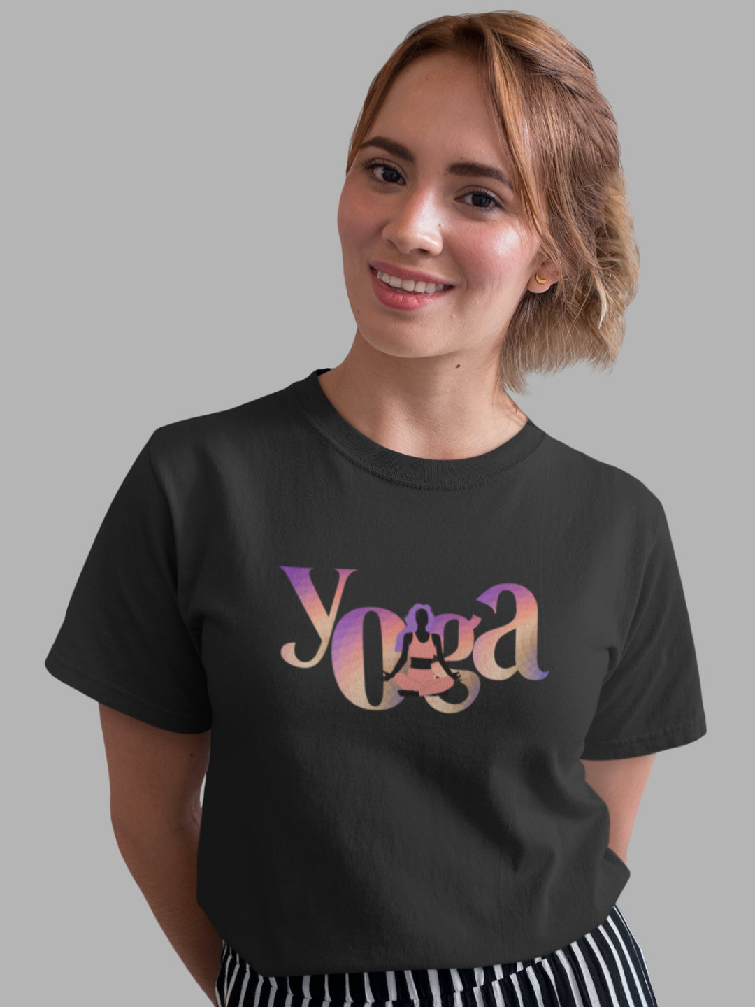 Colorful Abstract Yoga Women's Printed T-shirt -