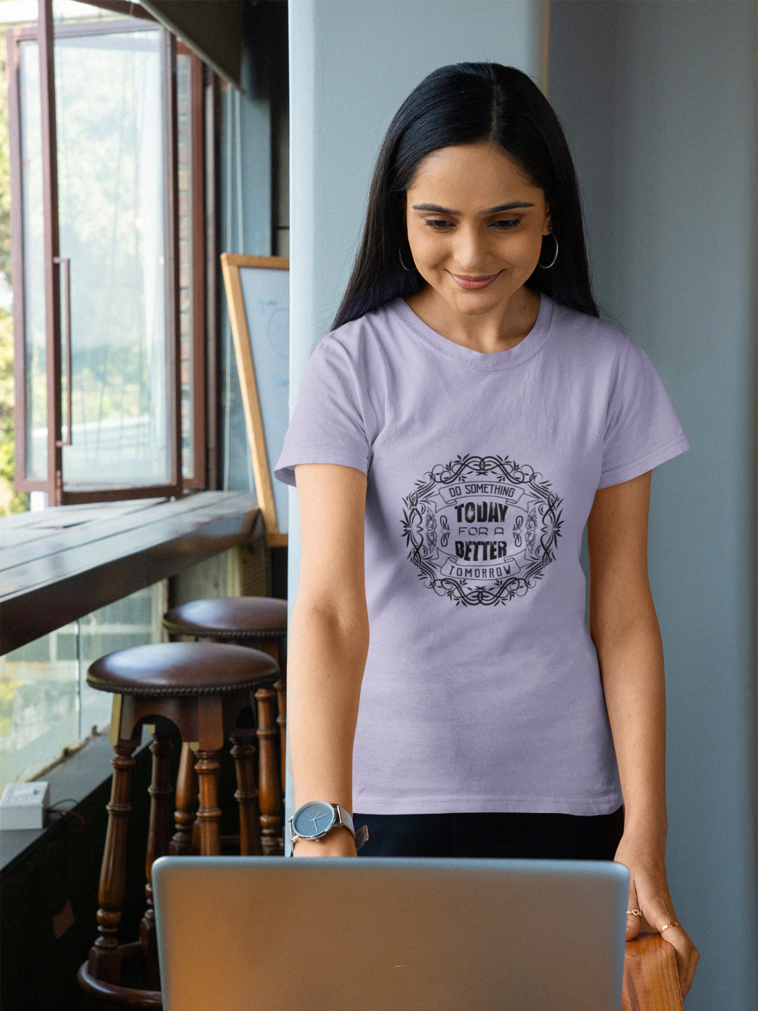 Do Something Today For A Better Tomorrow Women's Printed T-shirt -