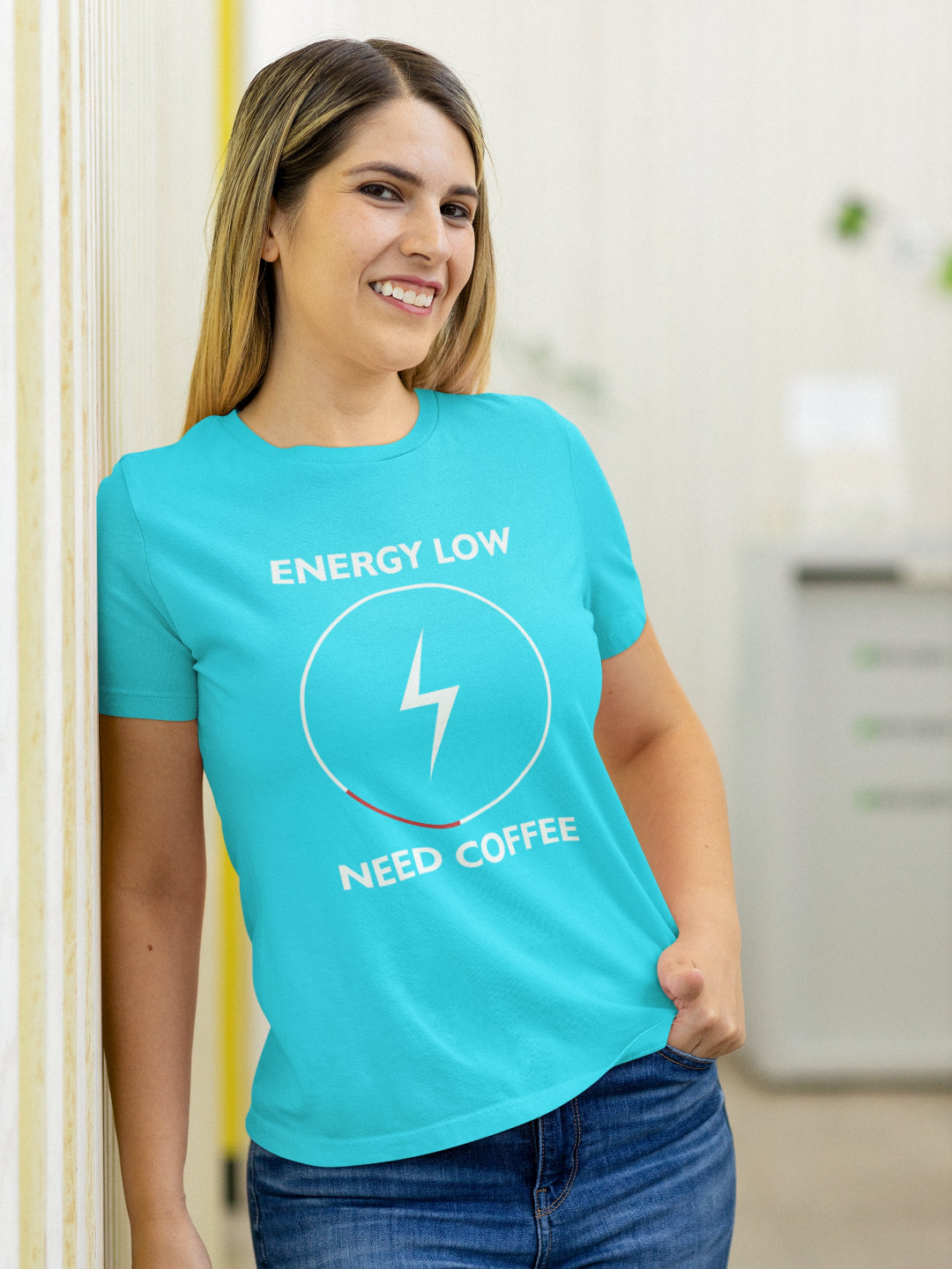 Energy Low Need Coffee Women's Printed T-shirt -