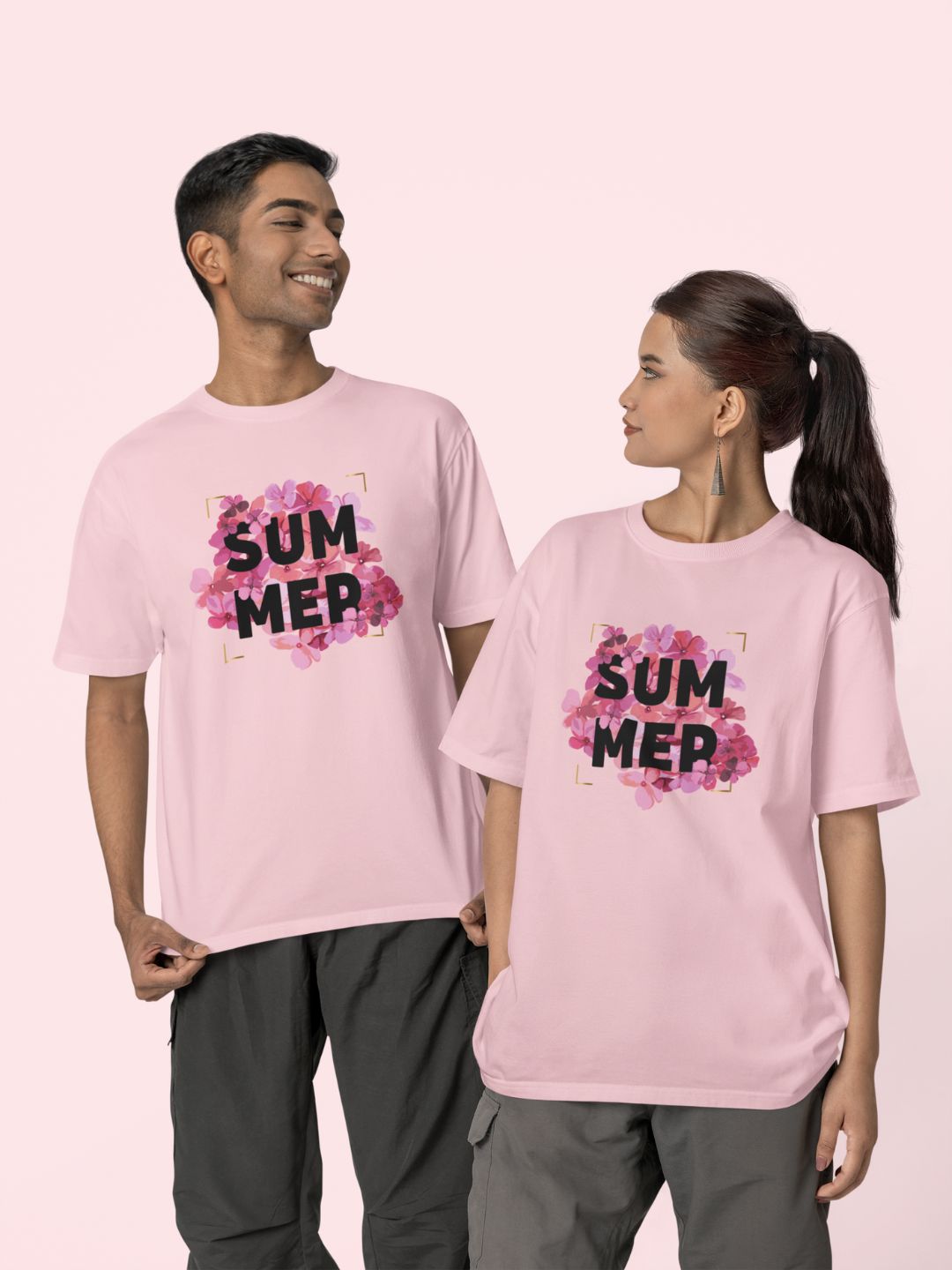 Floral Summer Oversized Unisex Printed T-shirt -