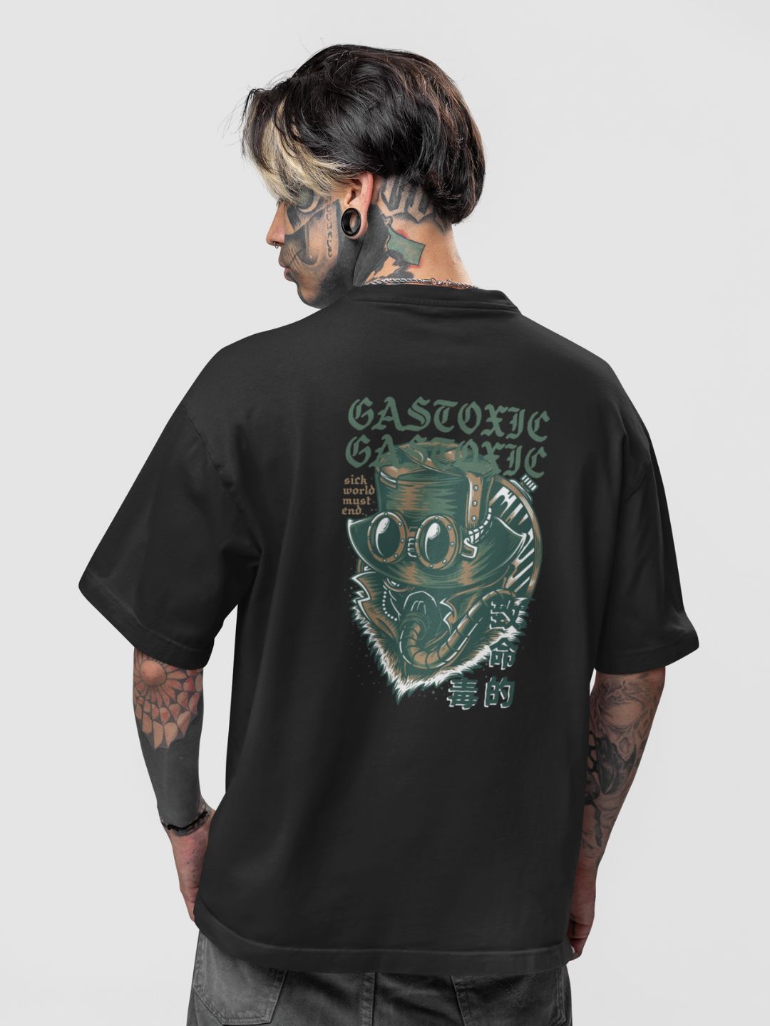 Gastoxic Unisex Oversized Streetwear T-Shirt -