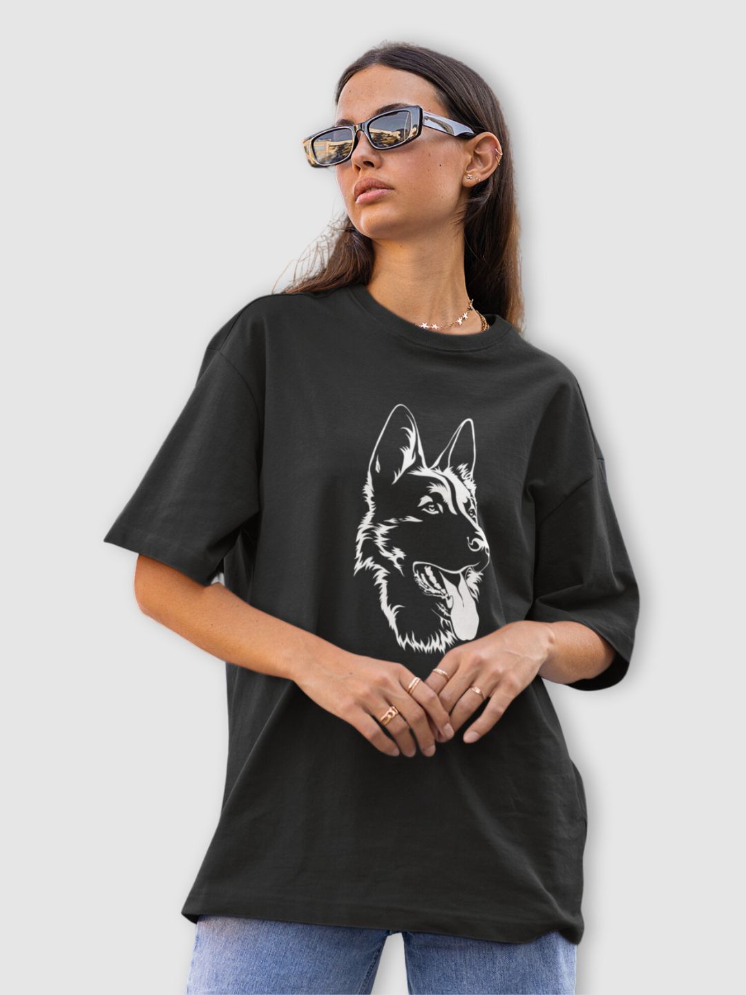 German Shepherd Unisex Oversized T-Shirt -