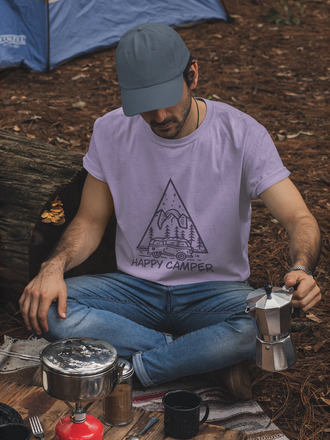 Happy Camper Men's Printed T-shirt -