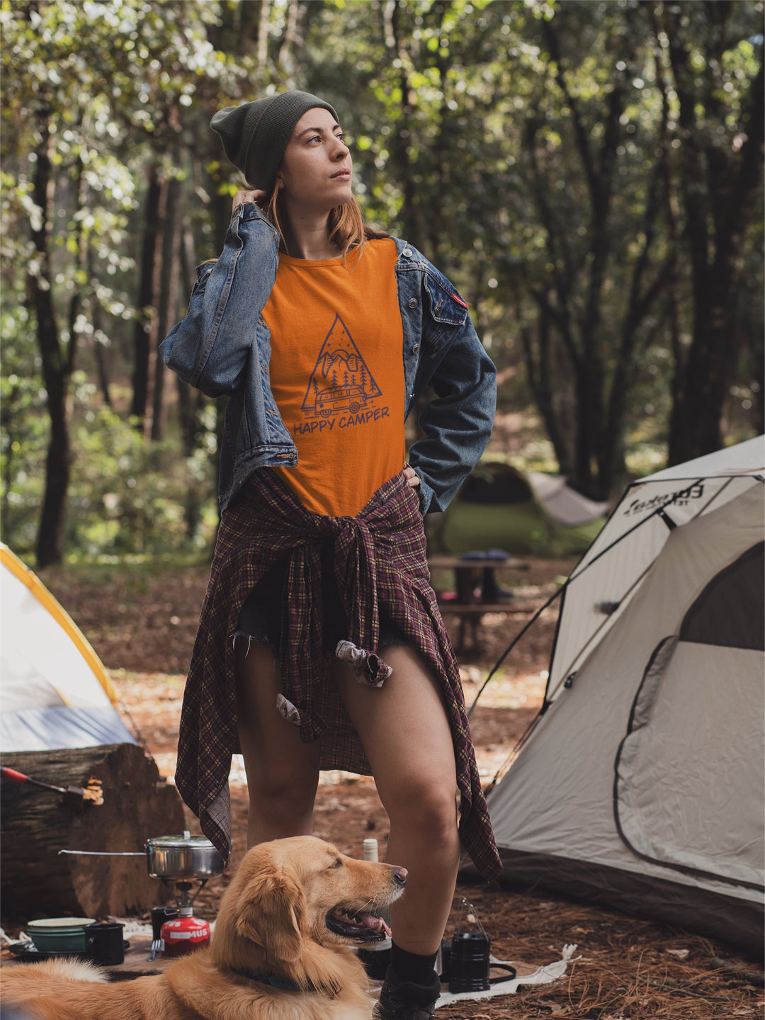 Happy Camper Women's Printed T-shirt -