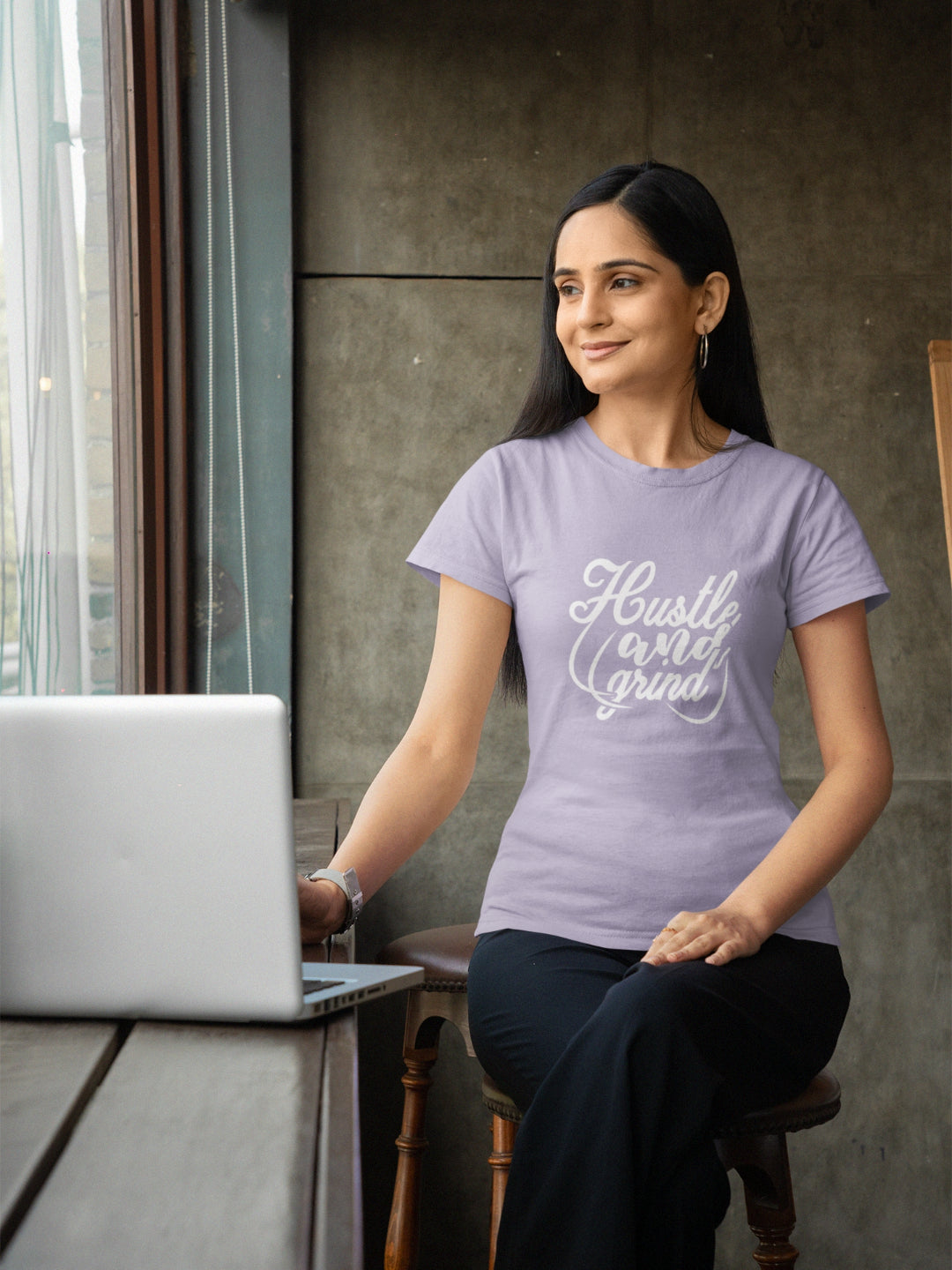 Hustle And Grind Women's Printed T-shirt -