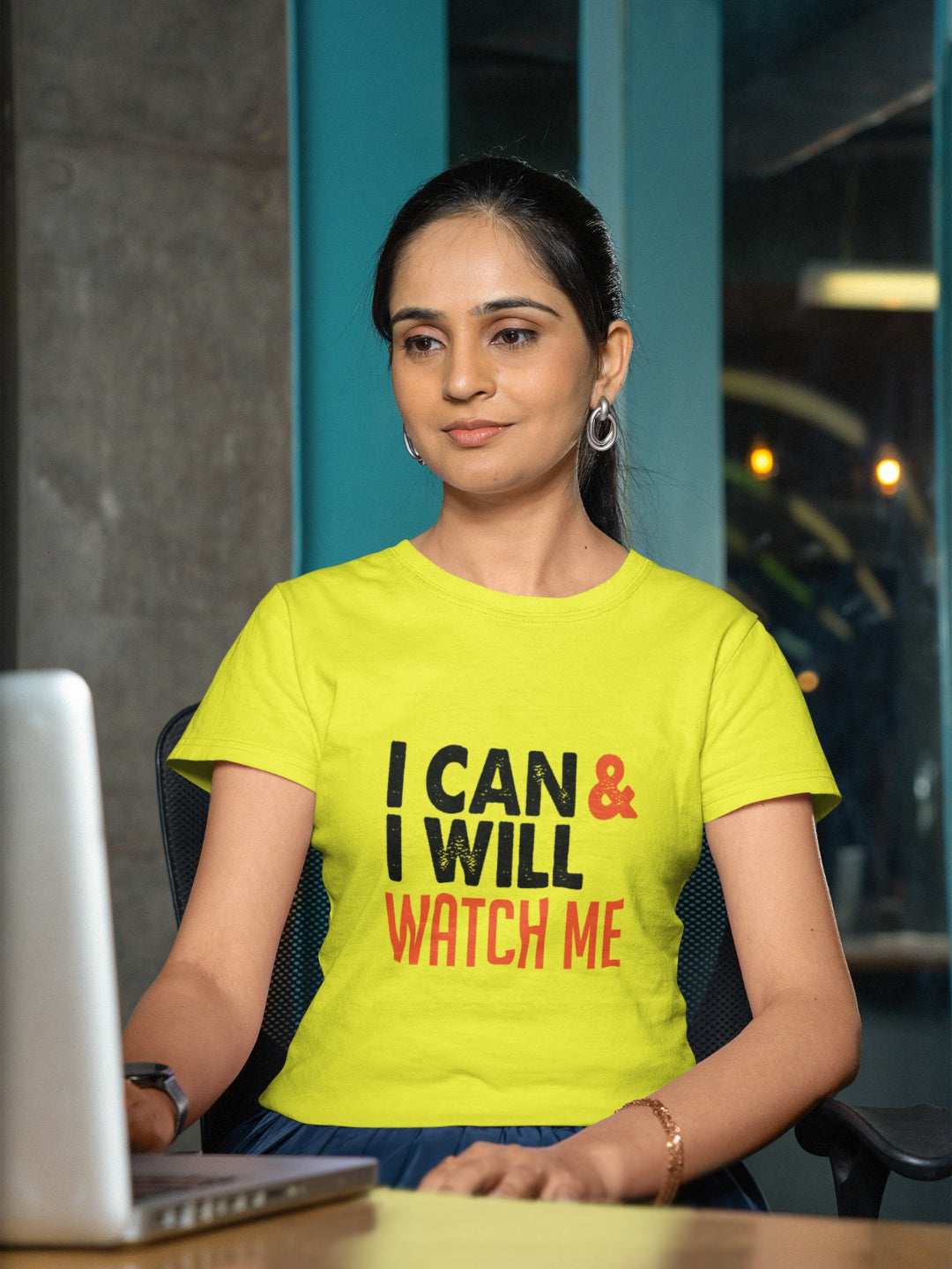 I Can And I Will Watch Me Women's Printed T-shirt -
