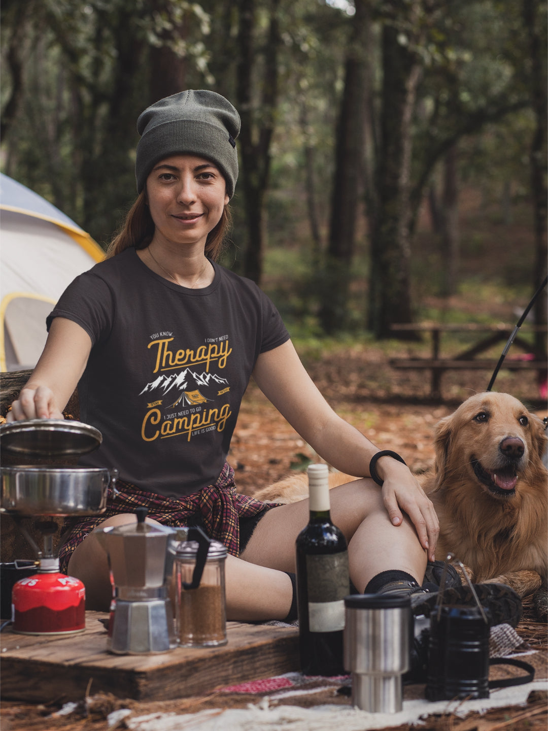 I Don't Need Therapy, I Just Need To Go Camping Women’s Printed T-shirt -