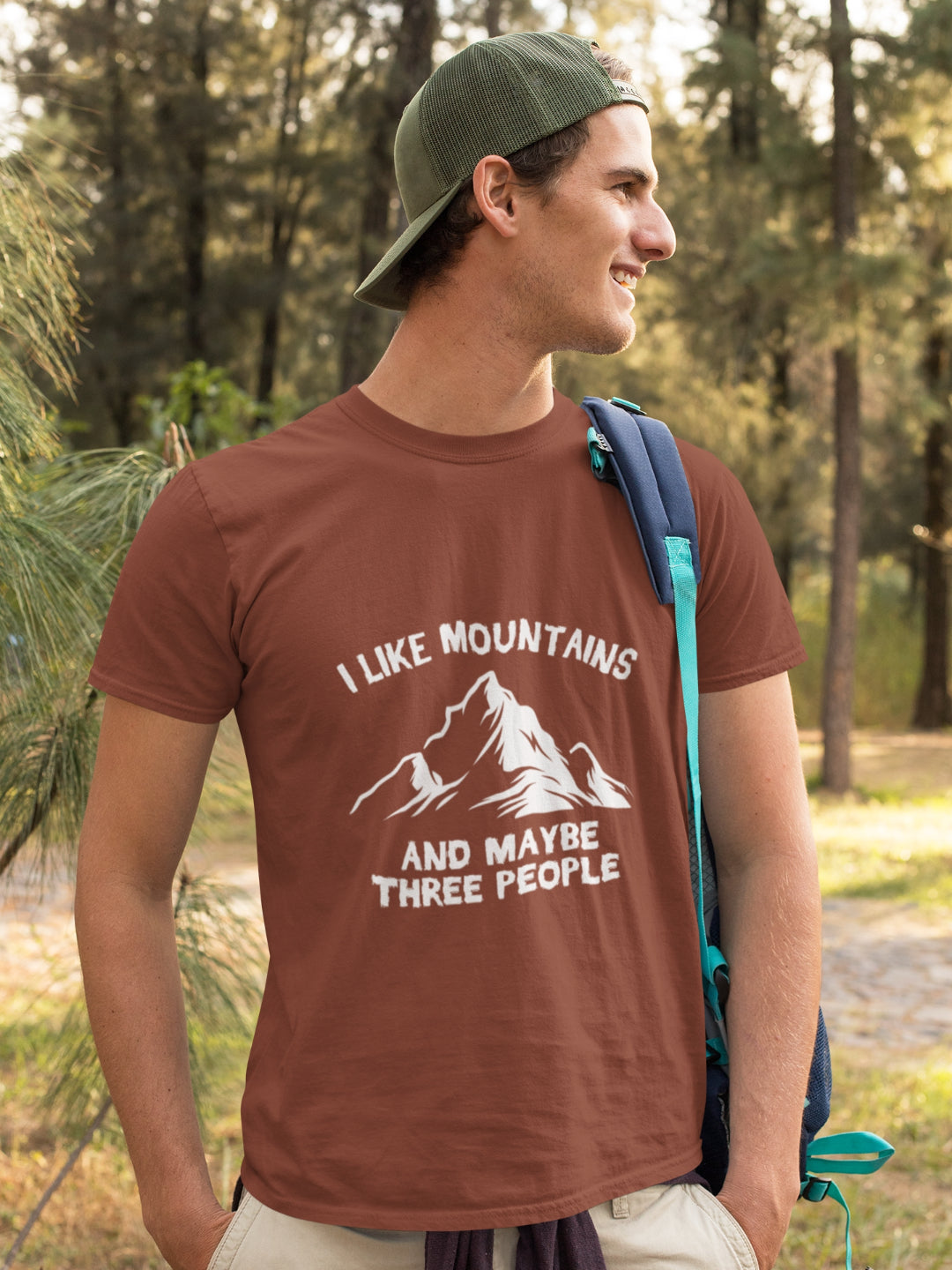 I Like Mountains Men's Printed T-shirt -