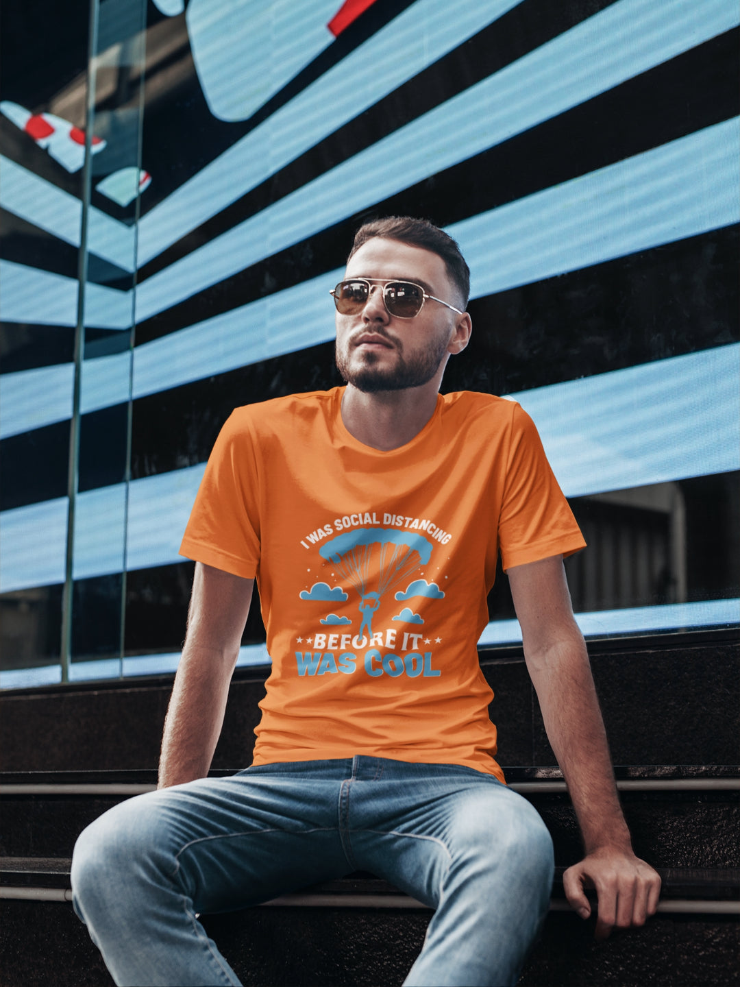 I Was Social Distancing Before It Was Cool Men's Printed T-shirt -