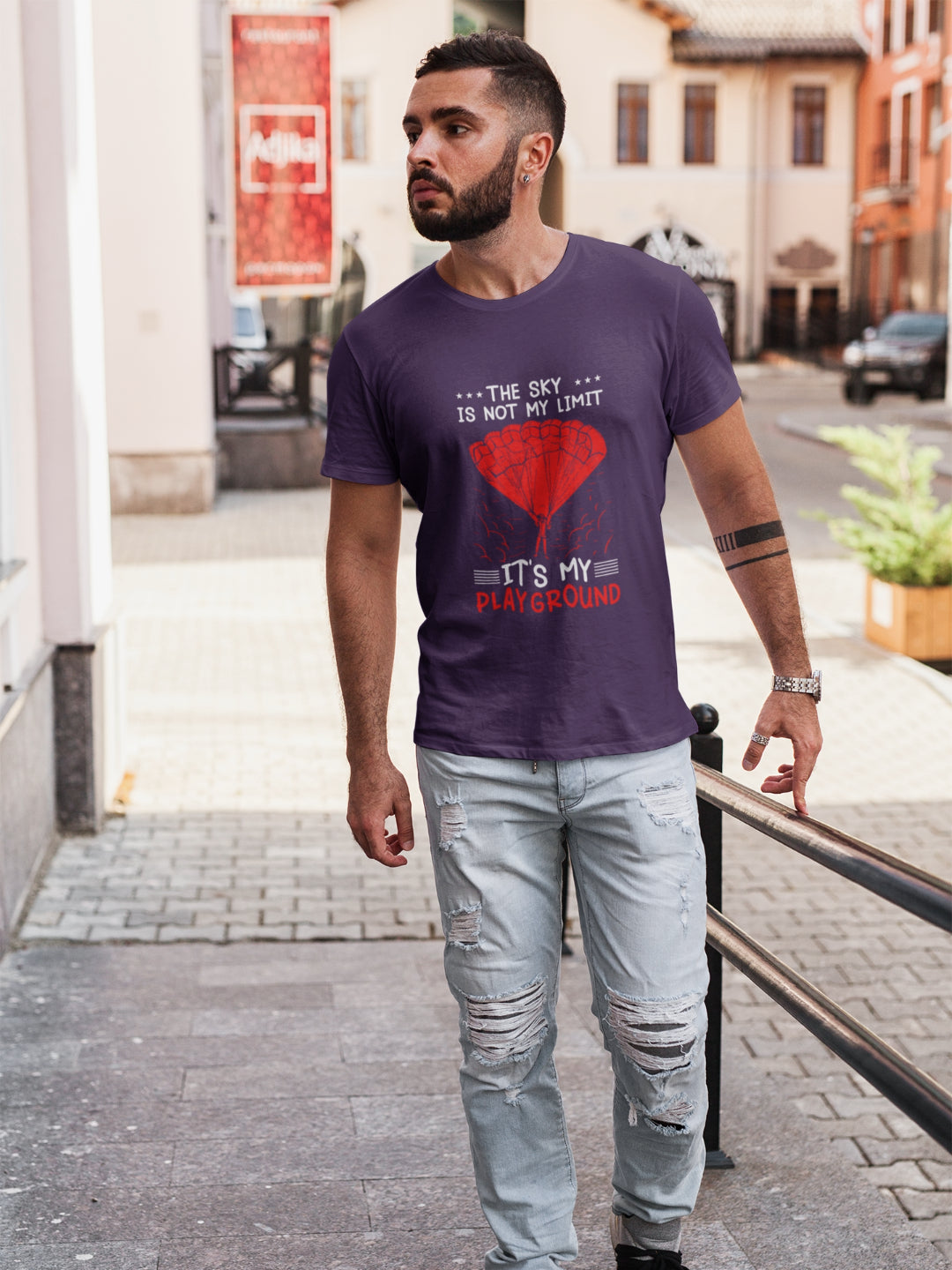 The Sky Is Not My Limit Men's Printed T-shirt -