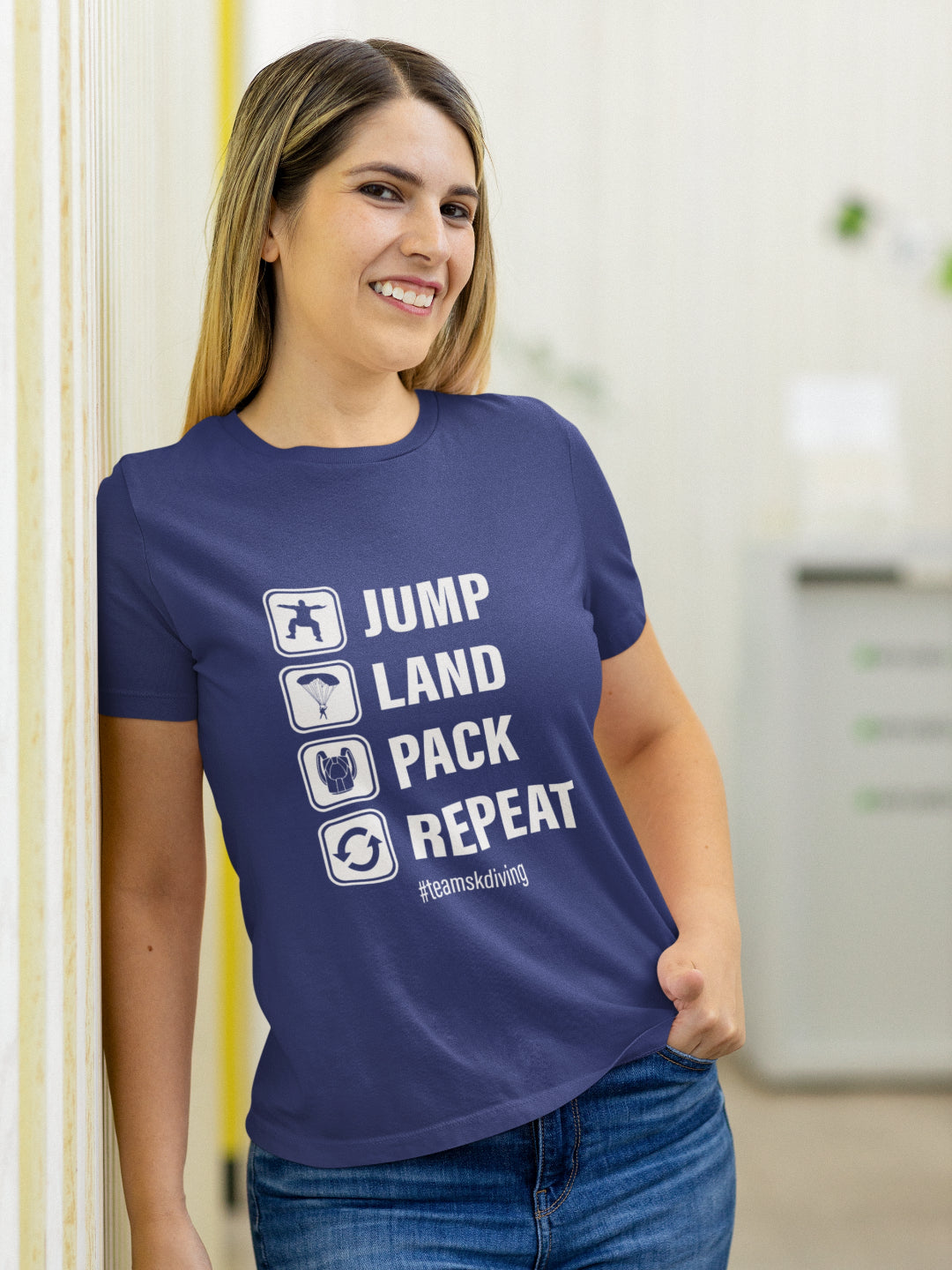 Jump Land Pack Repeat Women's Printed T-shirt -