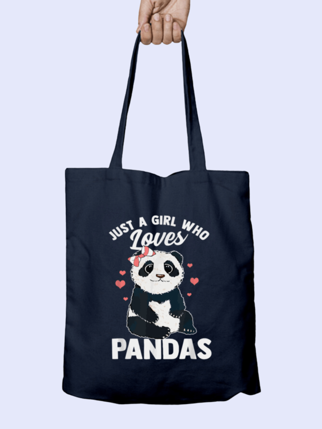 Just A Girl Who Loves Pandas Canvas Tote Bag -