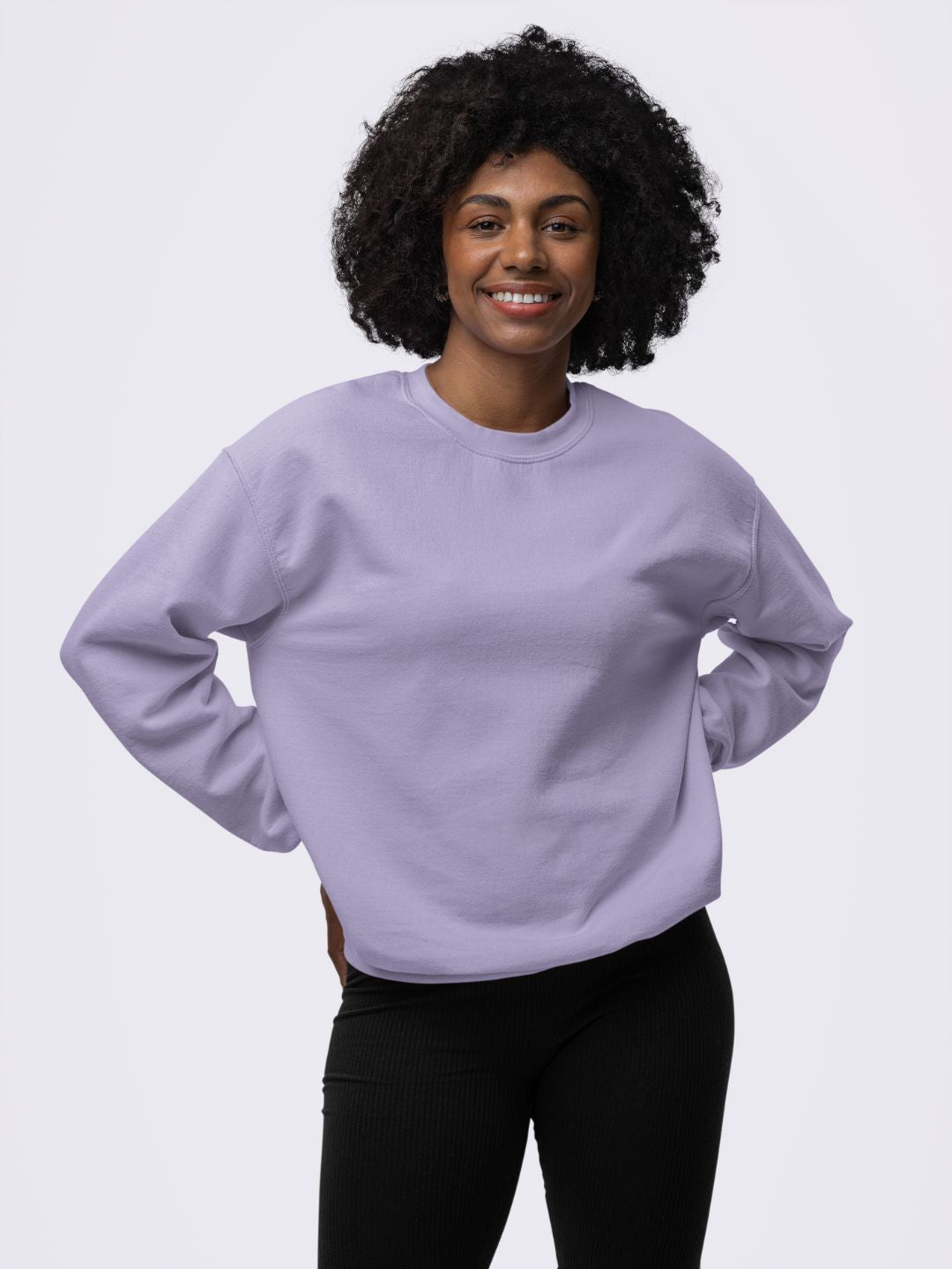 Lavender Unisex Plain Oversized Sweatshirt -