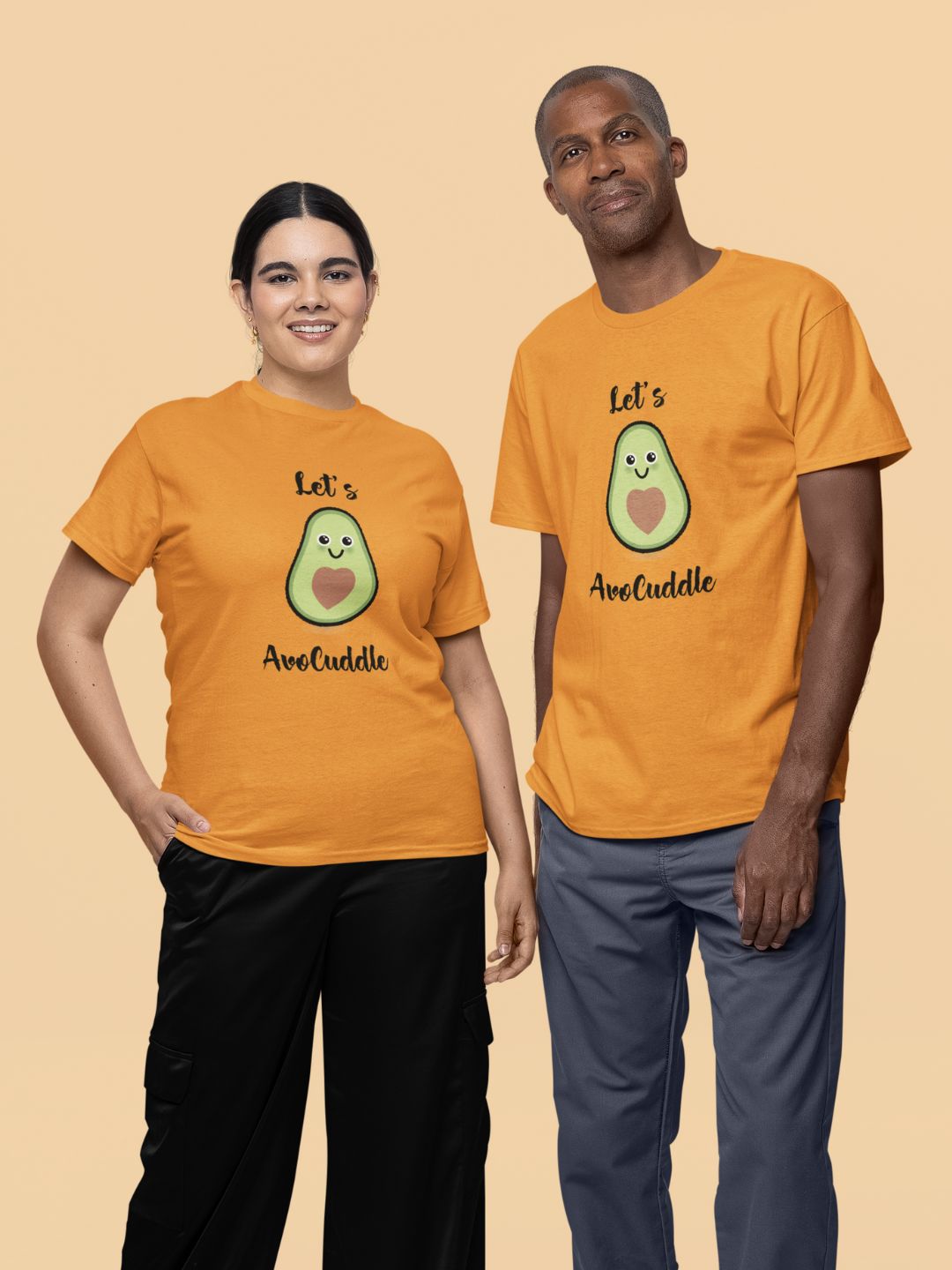 Let's Avocuddle Unisex Printed T-shirt -