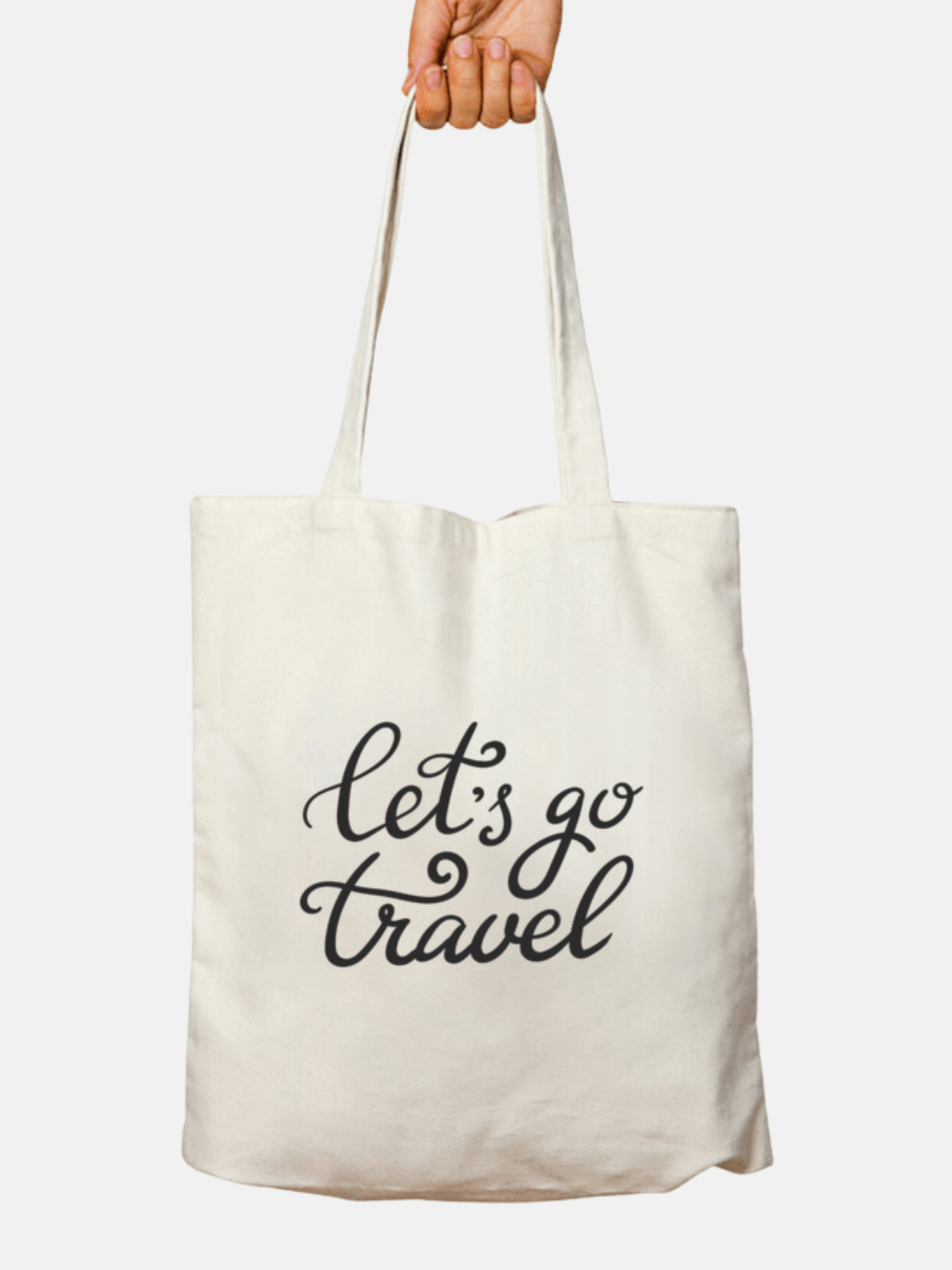 Let’s Go Travel Canvas Tote Bag -