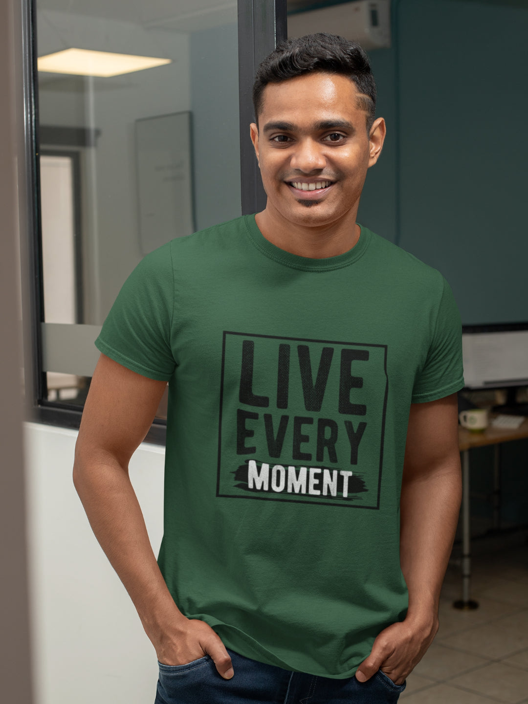 Live Every Moment Men's Printed T-shirt -