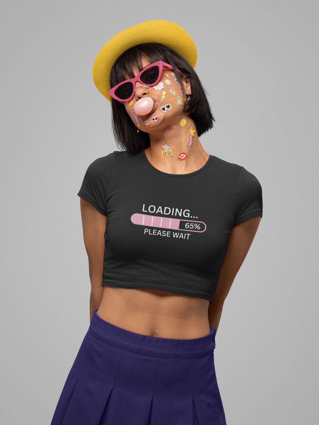 Loading Please Wait Women's Crop Top -