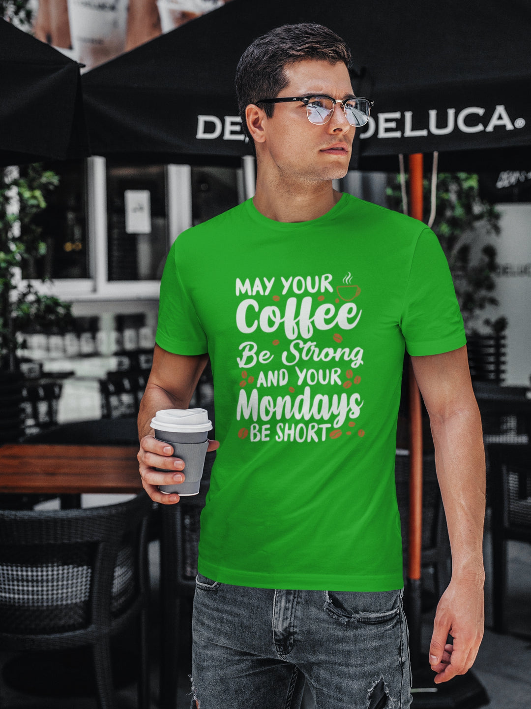 May Your Coffee Be Strong Men's Printed T-shirt -