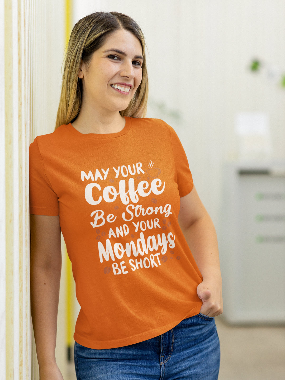 May Your Coffee Be Strong Women's Printed T-shirt -