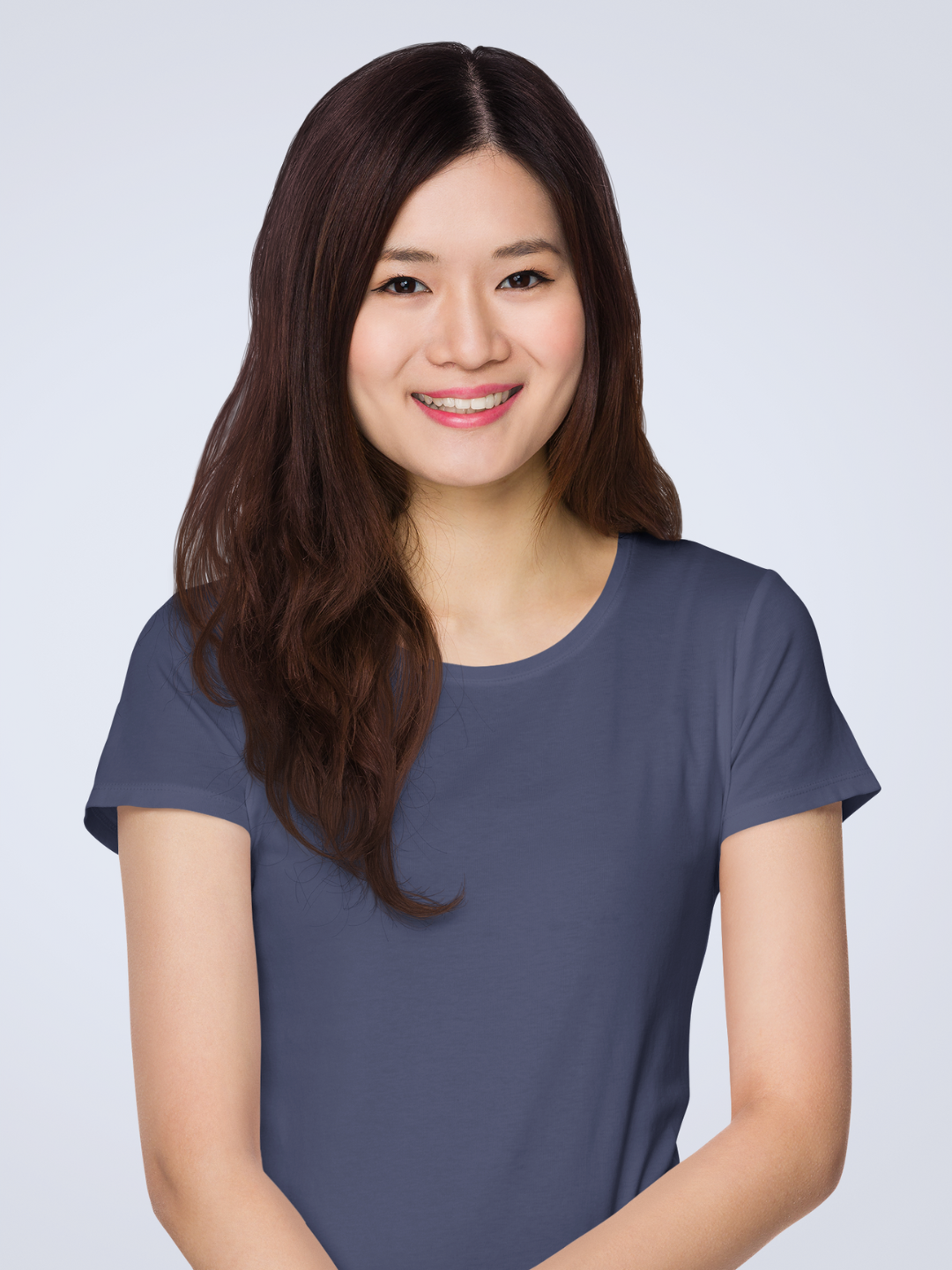 Navy Blue Women’s Round Neck Half Sleeves Plain T-shirt -
