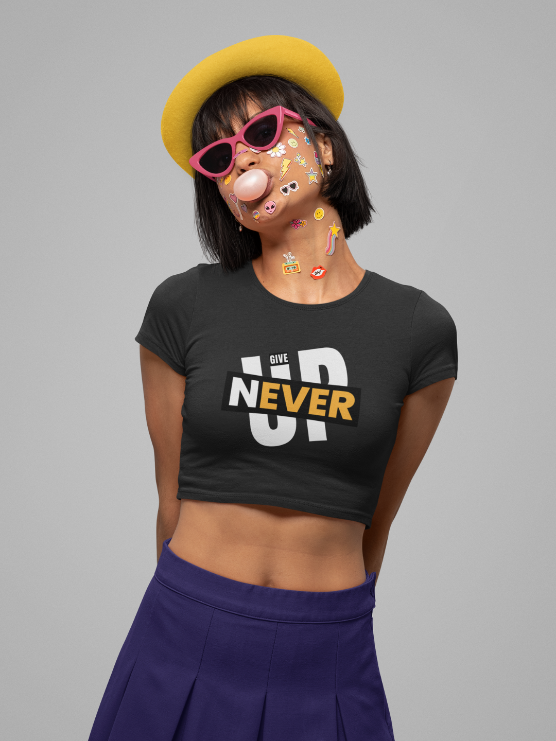 Never Give Up Women’s Crop Top -