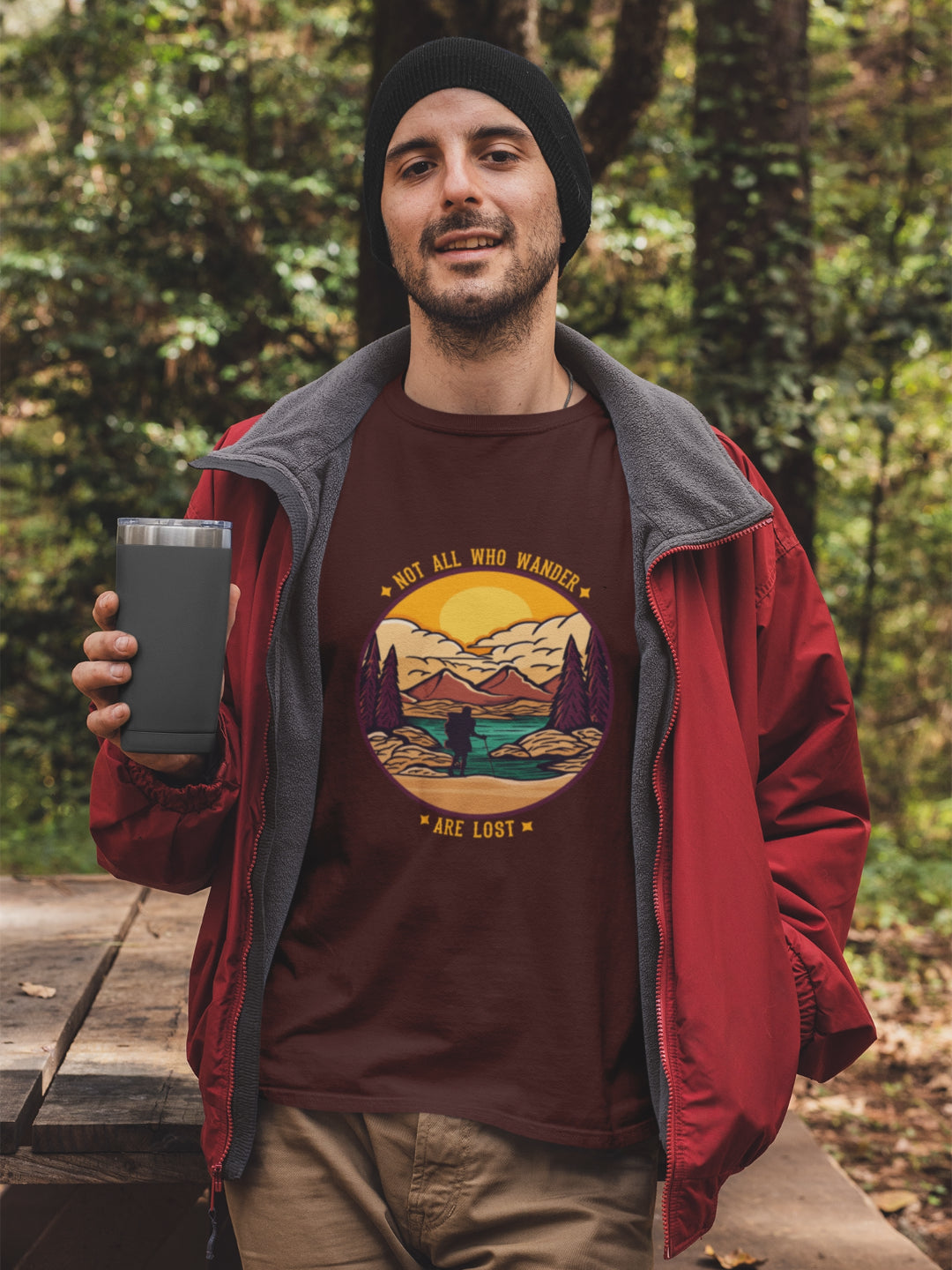 Not All Who Wander Are Lost Men's Printed T-shirt -