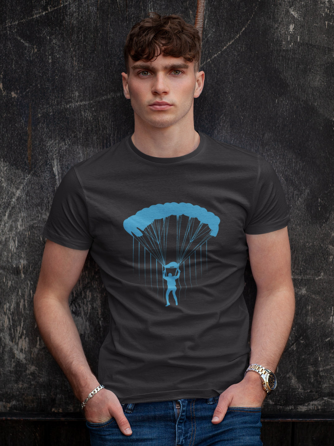 Parachuting Men's Printed T-shirt -