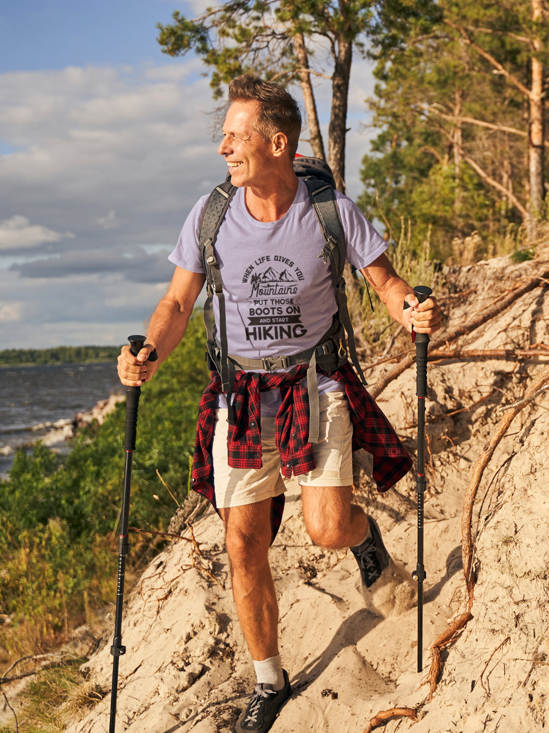 Put Those Boots On And Start Hiking Men's Printed T-shirt -