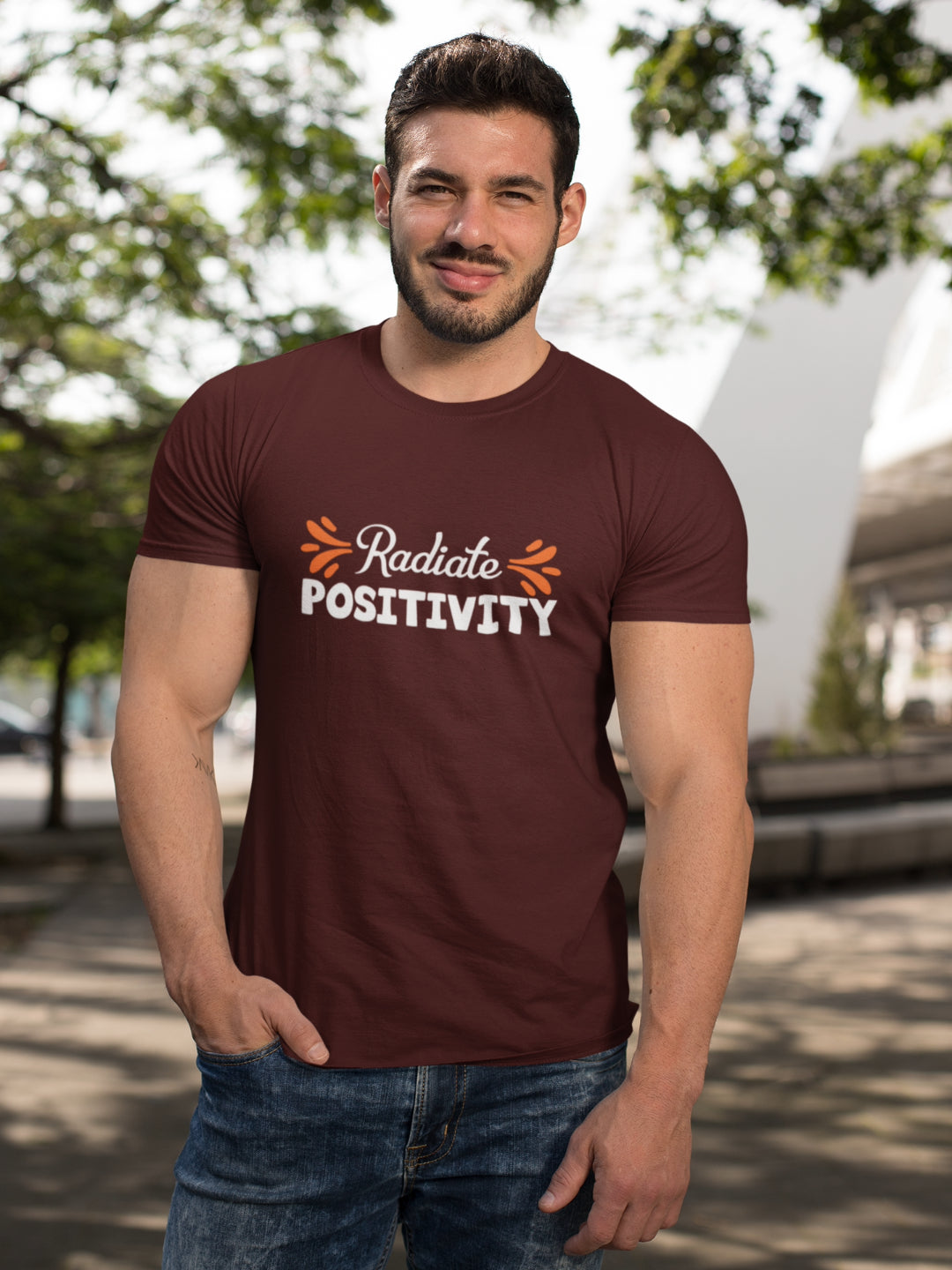 Radiate Positivity Men's Printed T-shirt -