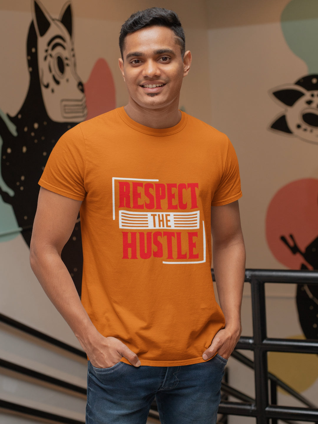 Respect The Hustle Men's Printed T-shirt -