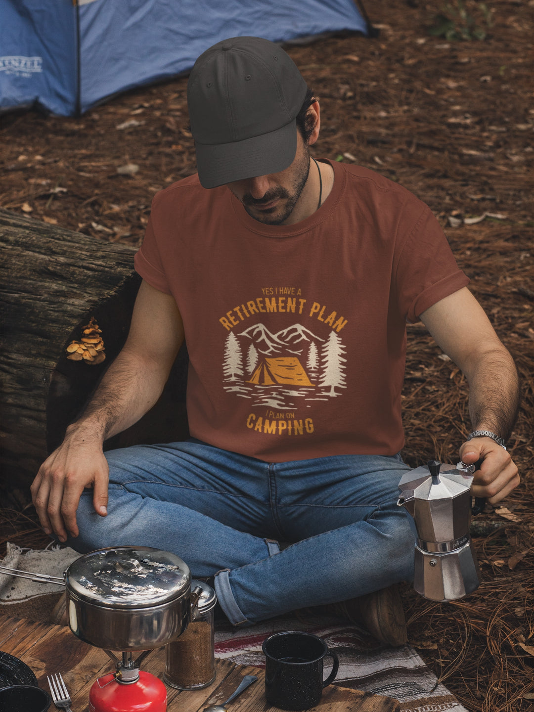 Retirement Plan - Camping Men's Printed T-shirt -