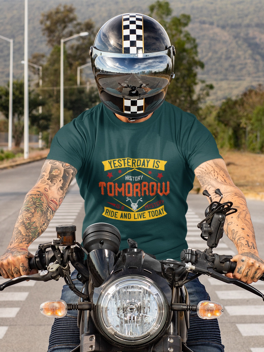 Ride And Live Today Men's Printed T-shirt -