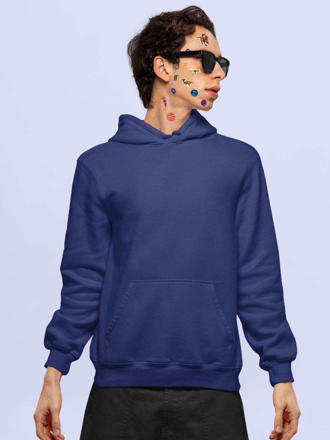 Royal Blue Unisex Plain Hooded Sweatshirt -