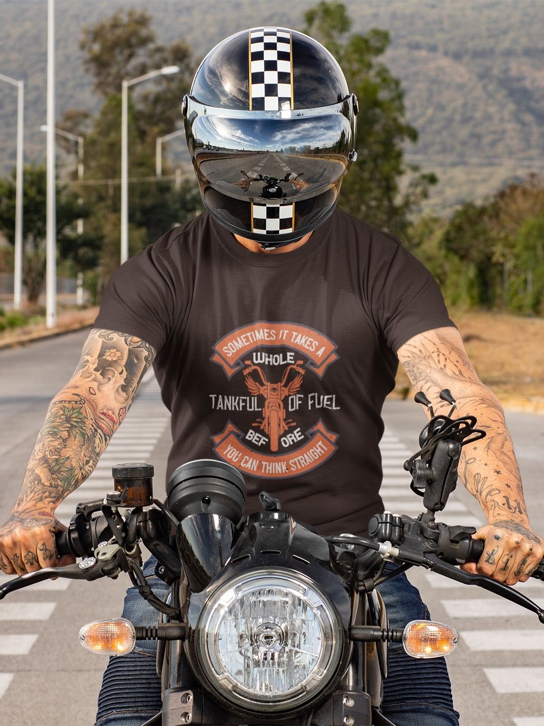 Sometimes It Takes A Whole Tankful Of Fuel Men's Printed T-shirt -