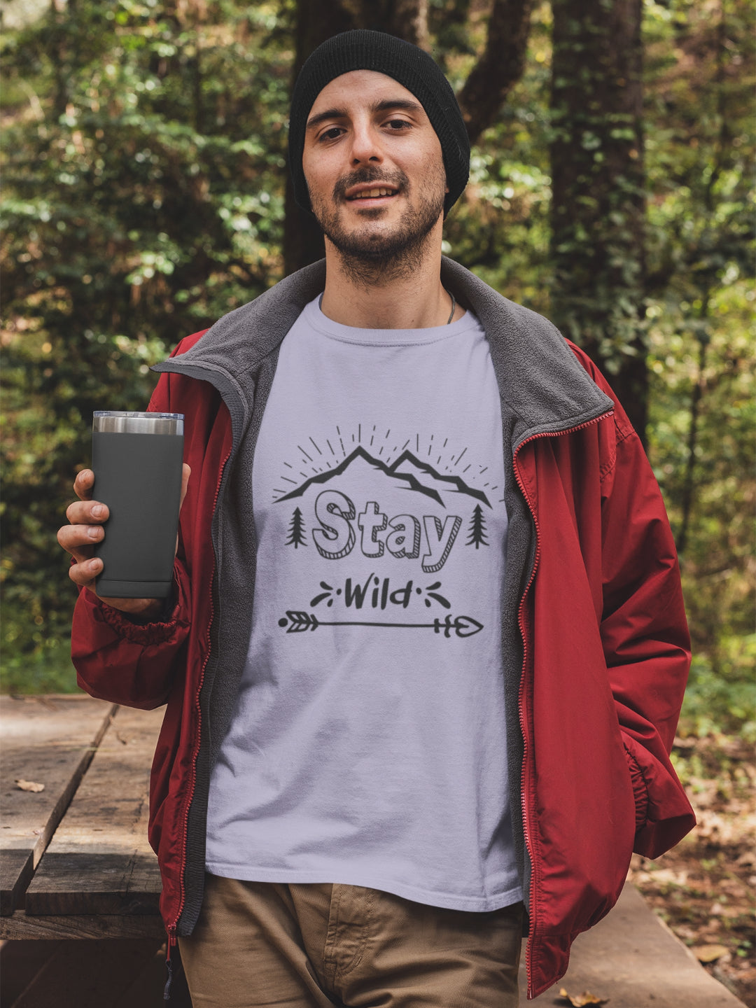 Stay Wild Men's Printed T-shirt -